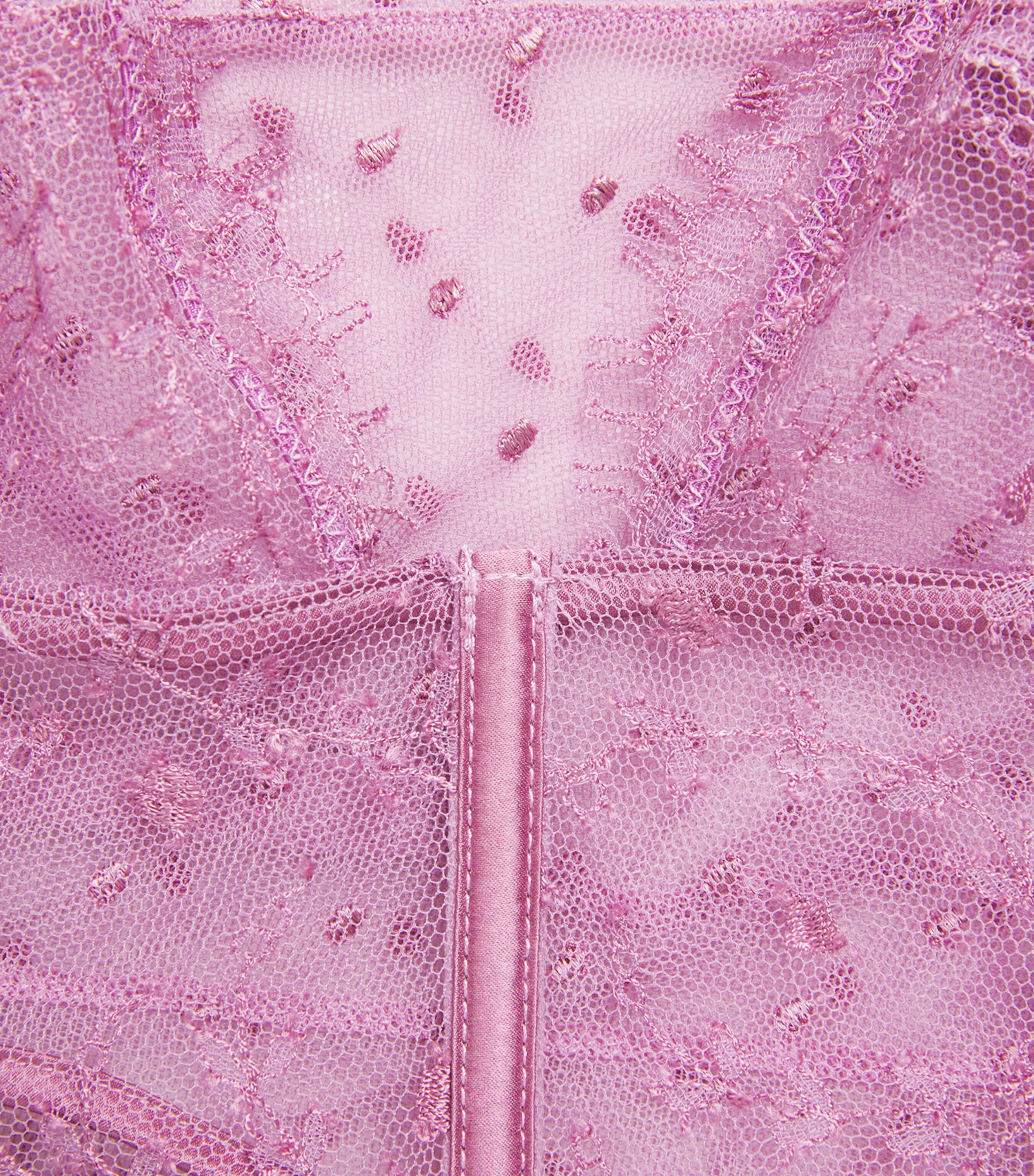 Kiki de Montparnasse Womens Lace Merci Beaucoup Bodysuit Mauve Image 4