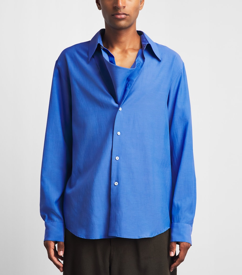 System Mens Triangular Panel Shirt Blue Image 4