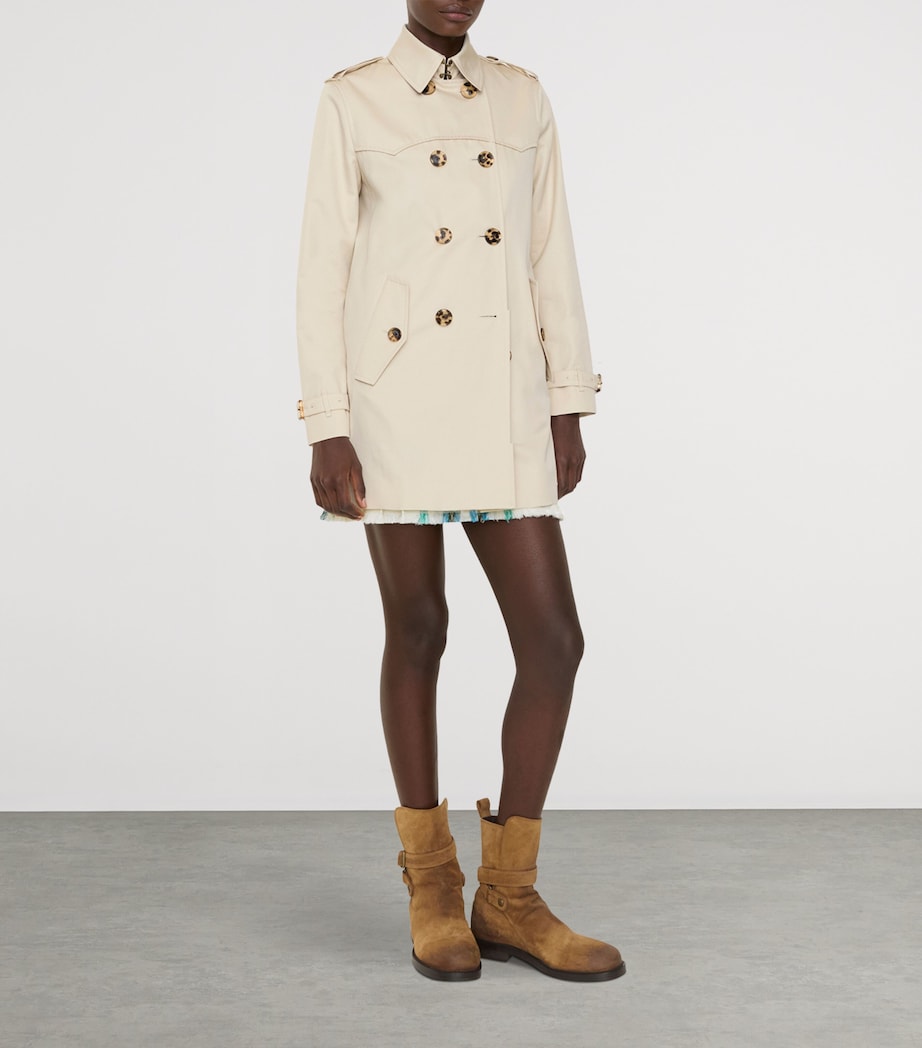 Burberry Womens Cotton Summerside Trench Coat Stone Beige Image 5