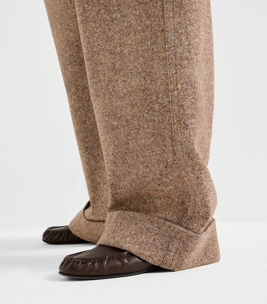 Brunello Cucinelli Womens Virgin Wool-Blend Monili Trousers Image 6
