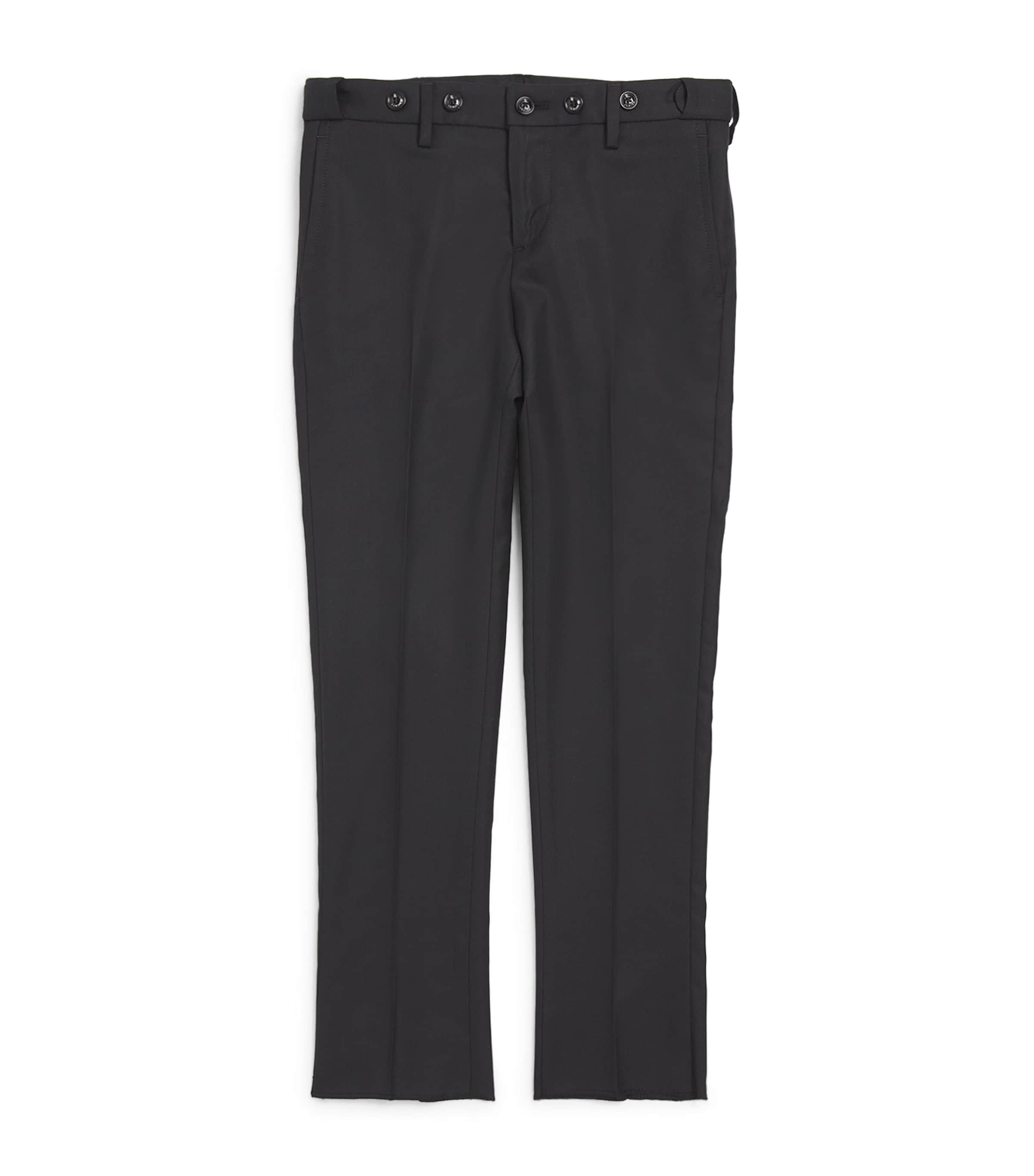 Shop Stefano Ricci Wool Tailored Trousers In Black