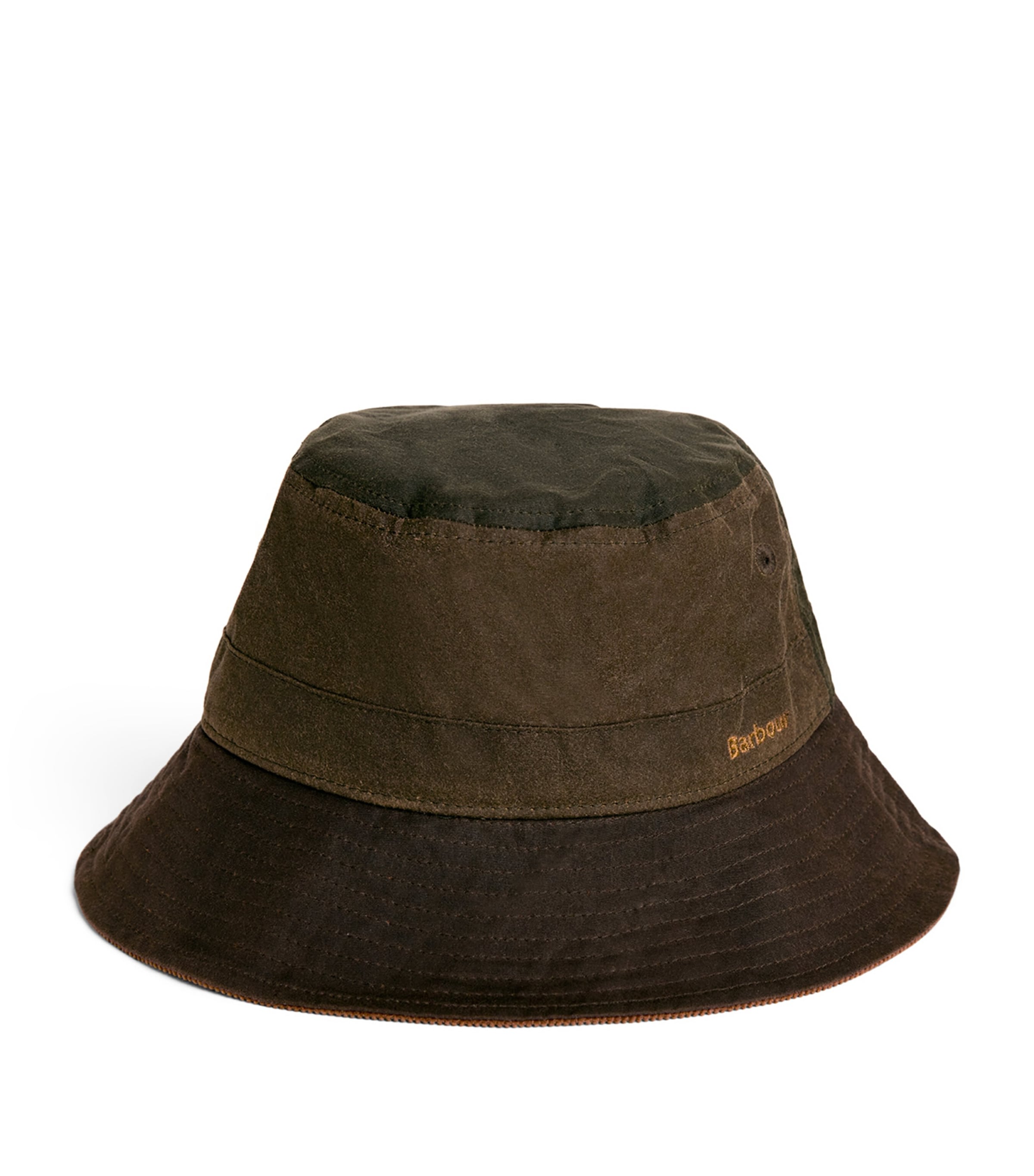 Shop Barbour Waxed Brackley Bucket Hat In Green