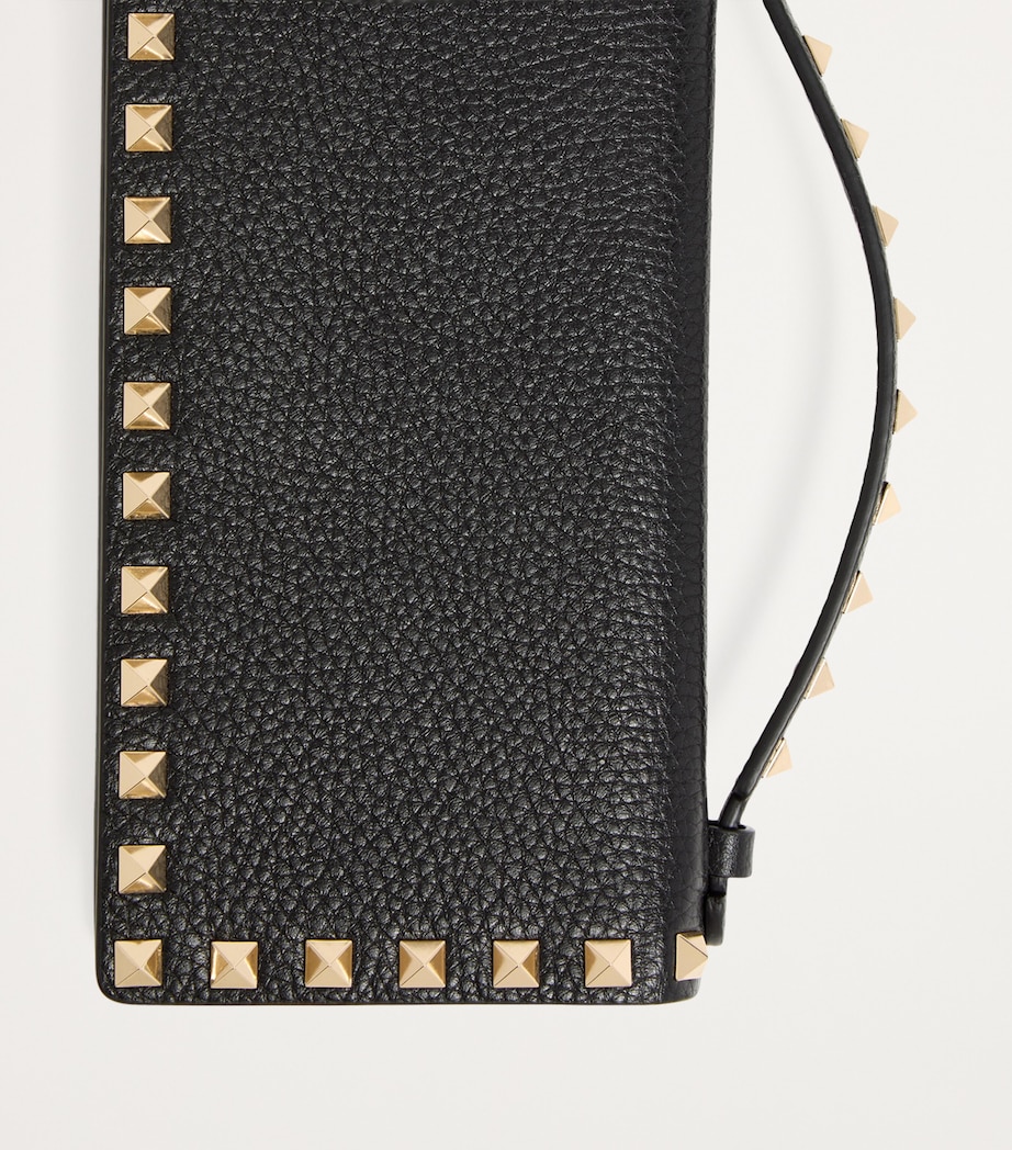 Leather Rockstud Top-Handle Wallet 0NO Image 5