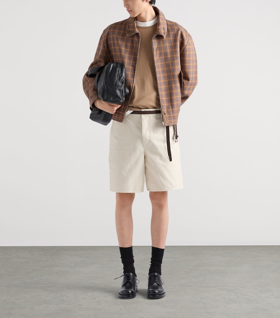 Prada Mens Wool Logo Sweater Brown Image 2