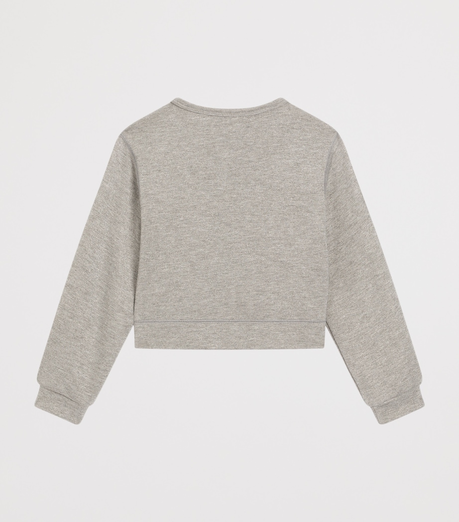 Dolce&Gabbana Kids Cotton Logo Sweatshirt (8-12+ Years) Silver Image 2