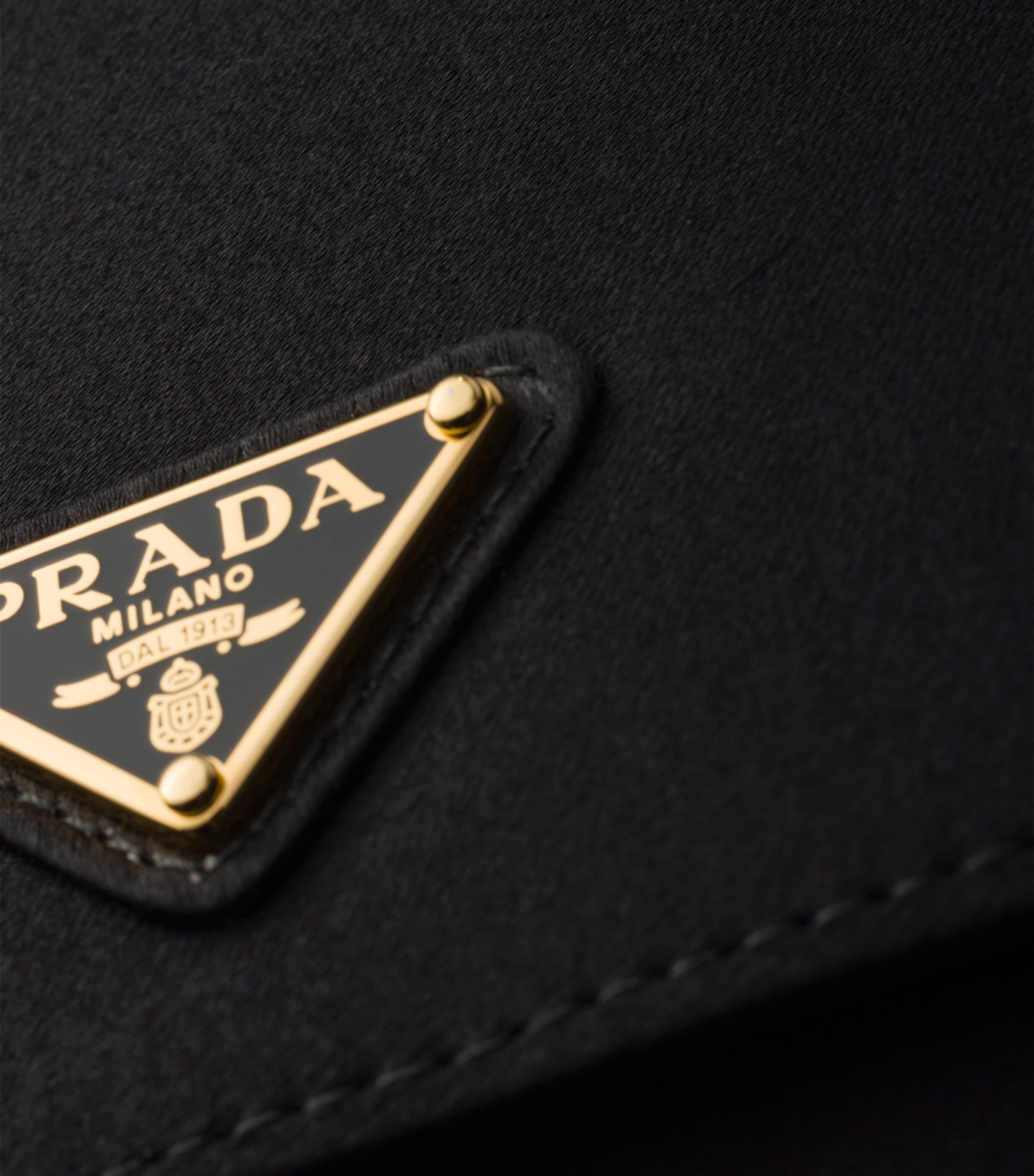 Prada Satin Shoulder Bag Black Image 5