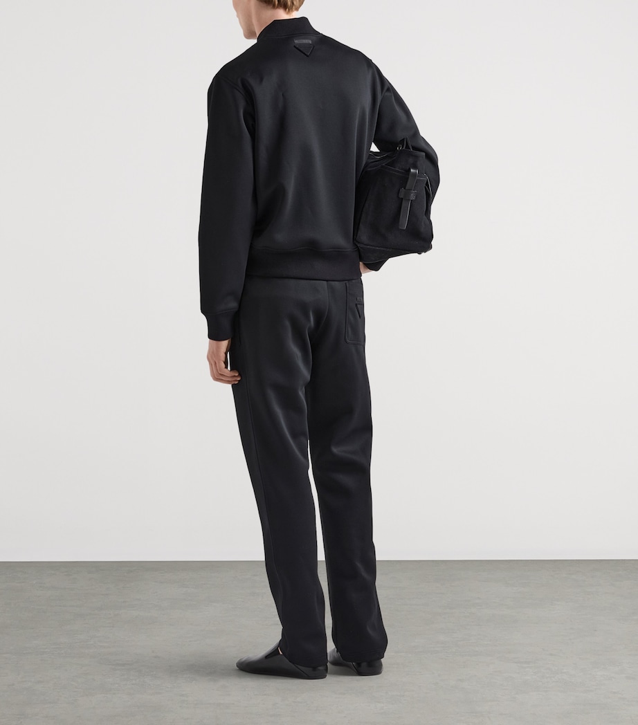 Prada Mens Jersey Bomber Jacket Black Image 5