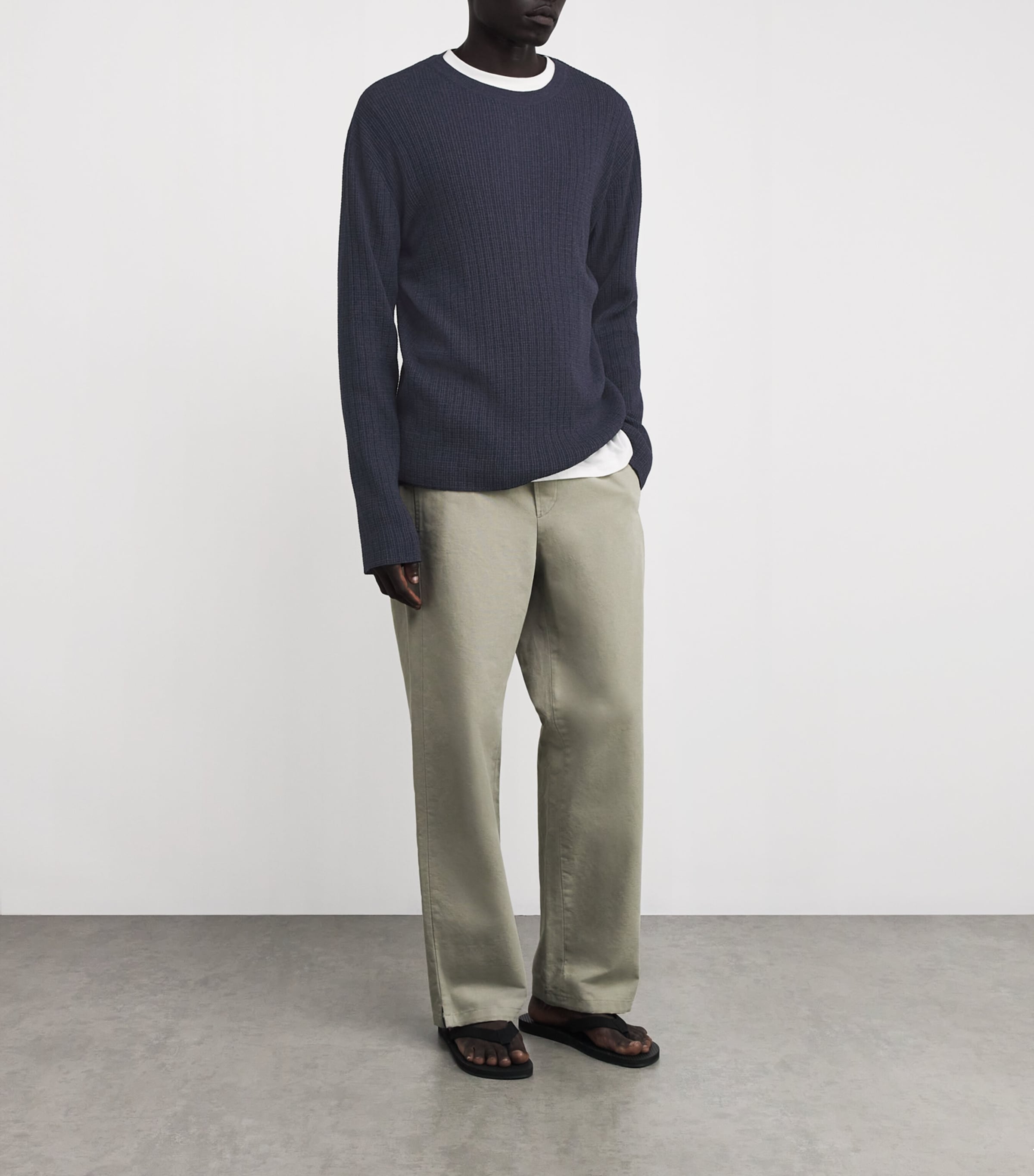 スウェット・トレーナー [The Row] Mielo Sweater in Cotton and Cashmere Mielo Sweater Blue in Cotton and Cashmere – The Row