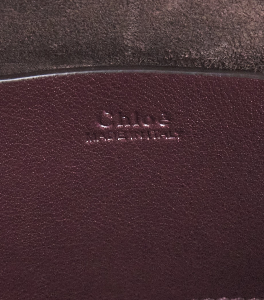 Mini Leather Banana Top-Handle Bag GRENAT Image 3