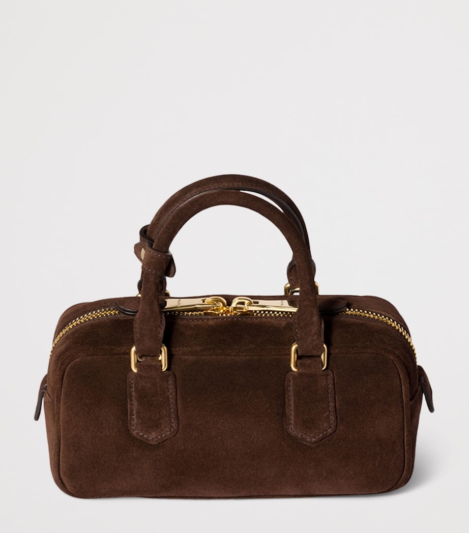 Suede Arcadie Top-Handle Bag F0003 Image 4