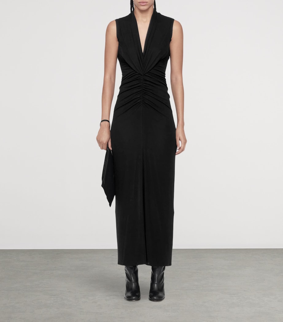 AllSaints Womens Sleeveless Dariya Midi Dress Black Image 2