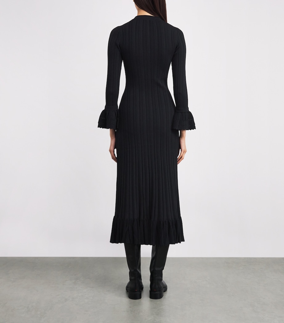 Knitted Midi Dress BLACK Image 3