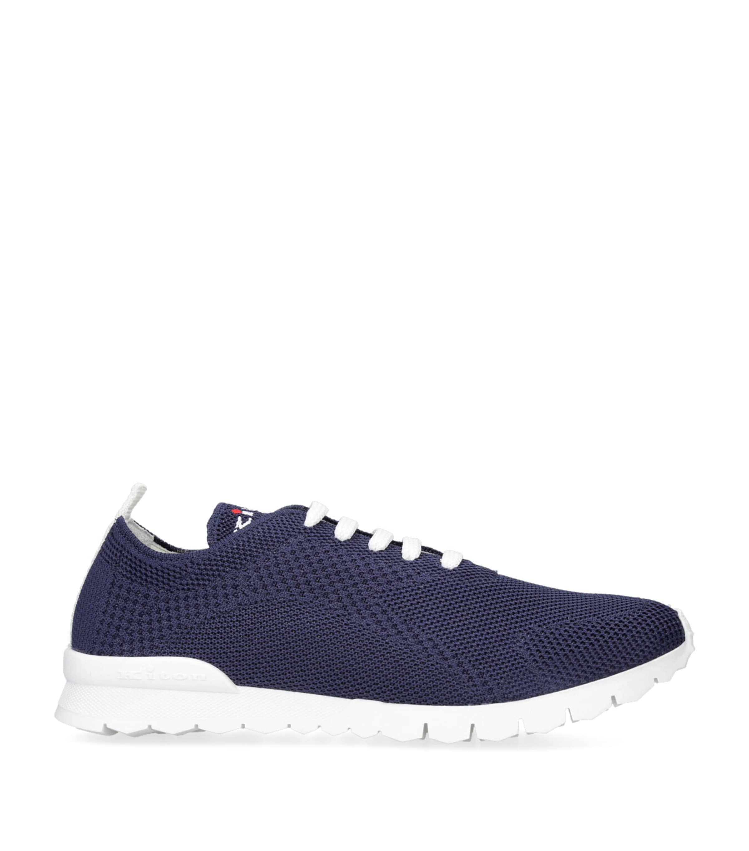Kiton Navy Blue Fit Running Sneakers In Navy