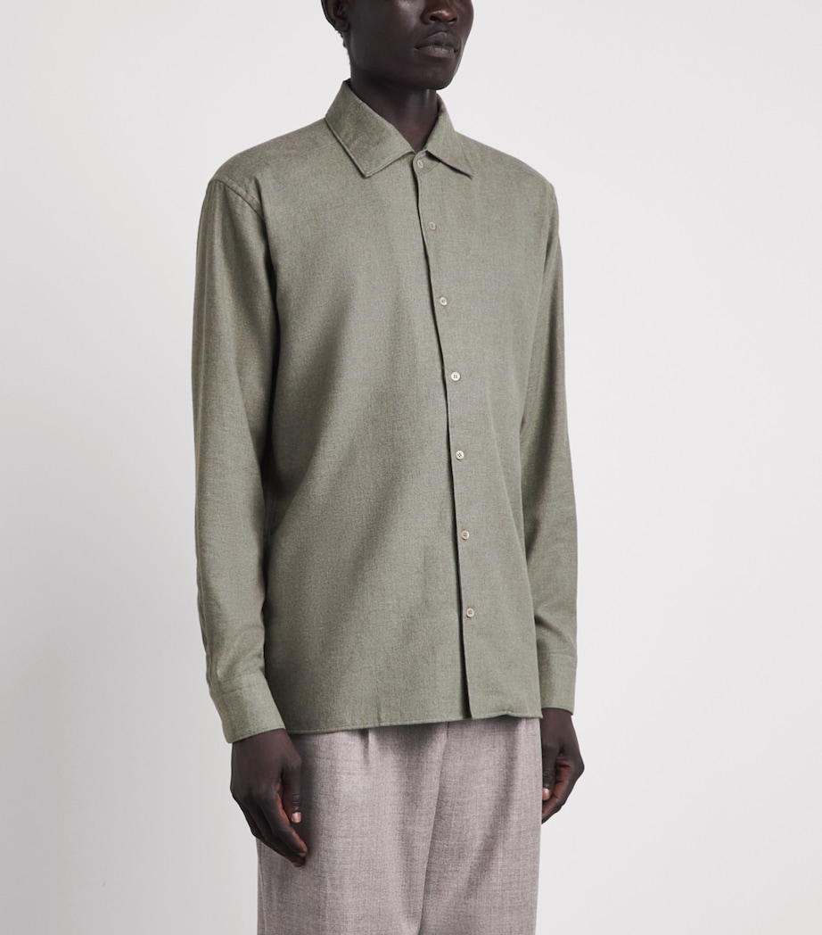 Colombo Mens Cotton Twill Shirt Green Image 4