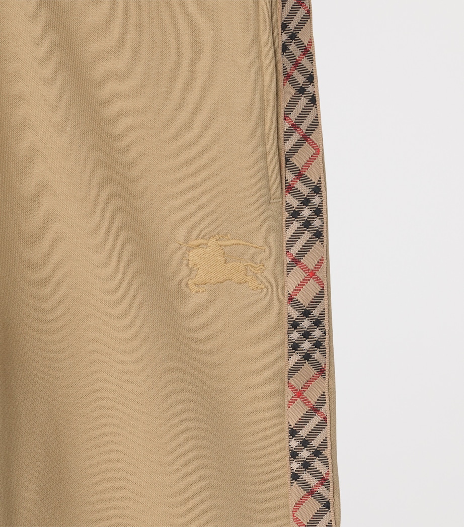 Cotton Check-Trim Sweatpants (3-12 Years) SAND Image 3