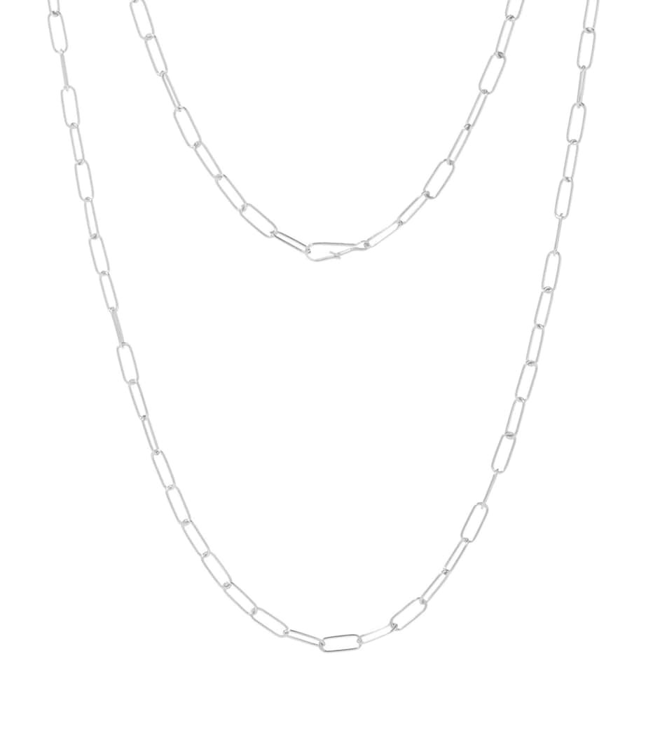White Gold Short Cable Chain WHITE GOLD Image 1