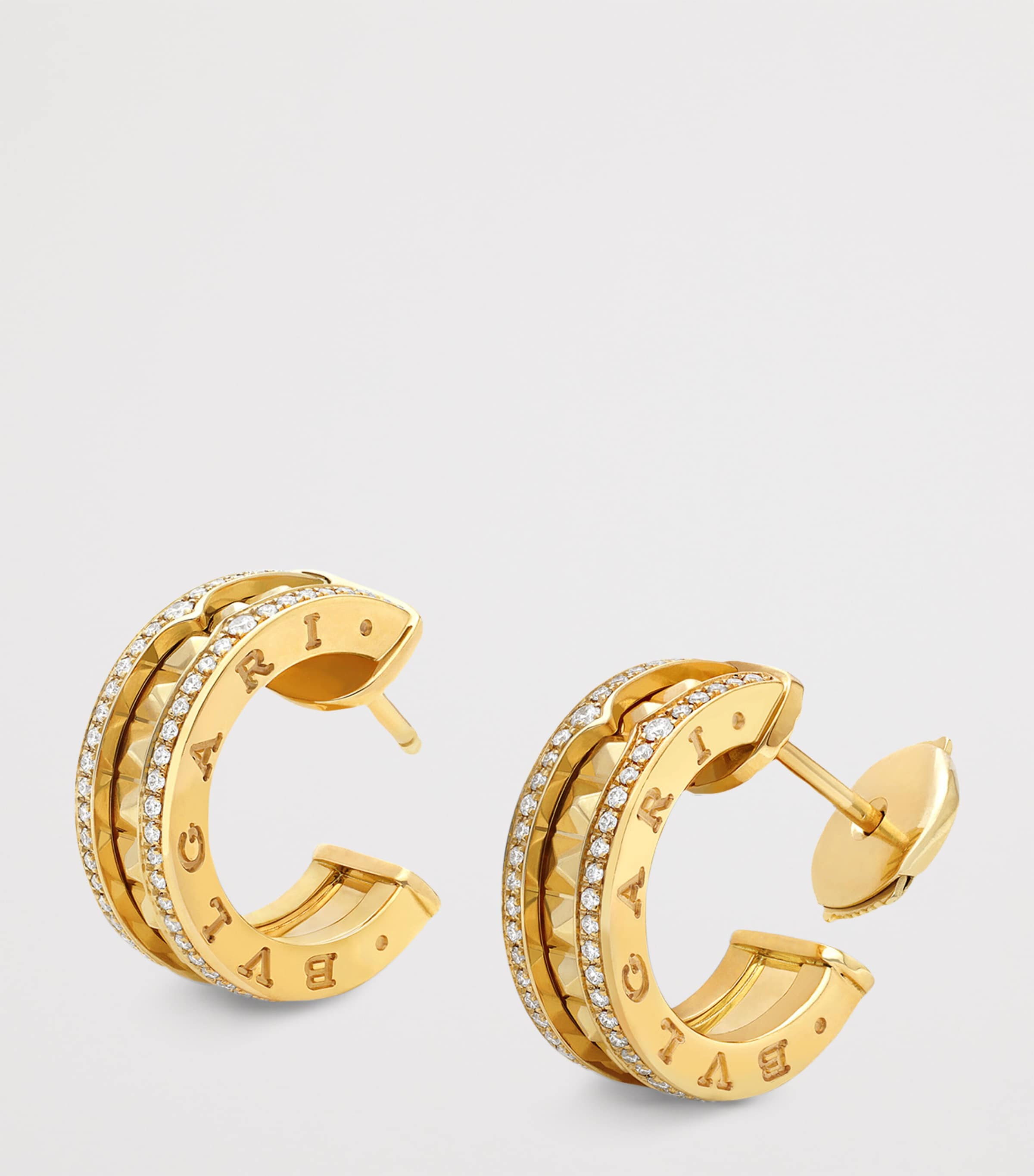 Yellow Gold and Diamond B.zero1 Earrings YELLOW GOLD Image 2