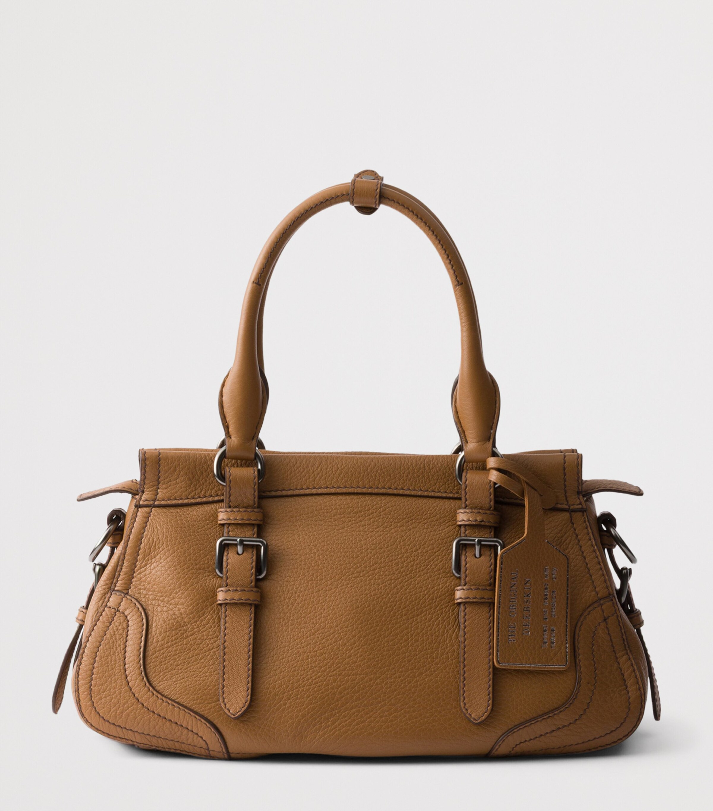 Prada Large Leather Top-Handle Bag Image 3