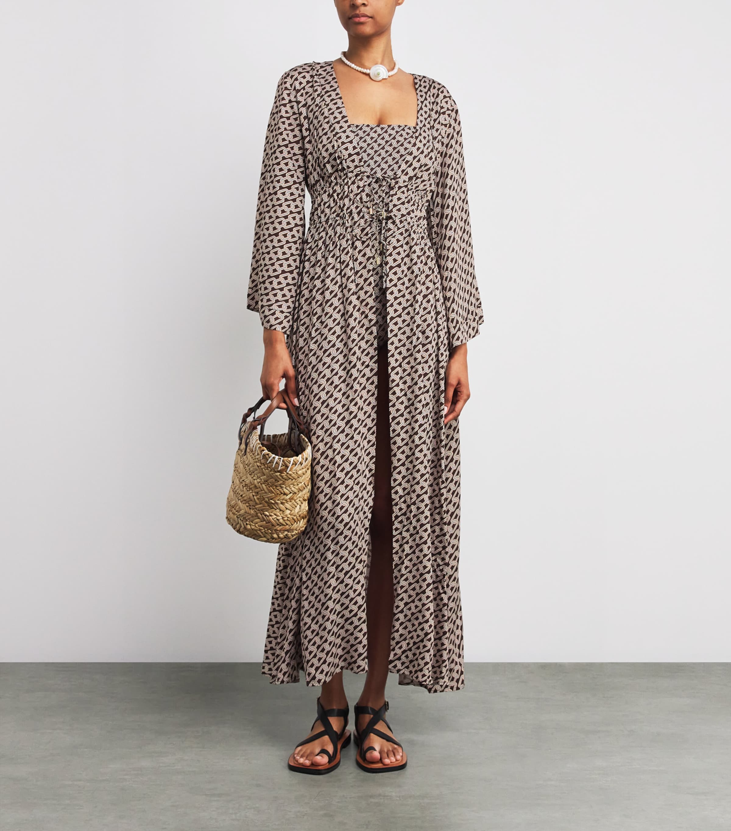 Chain Print Maja Maxi Kaftan Dress CHAIN1300 Image 2