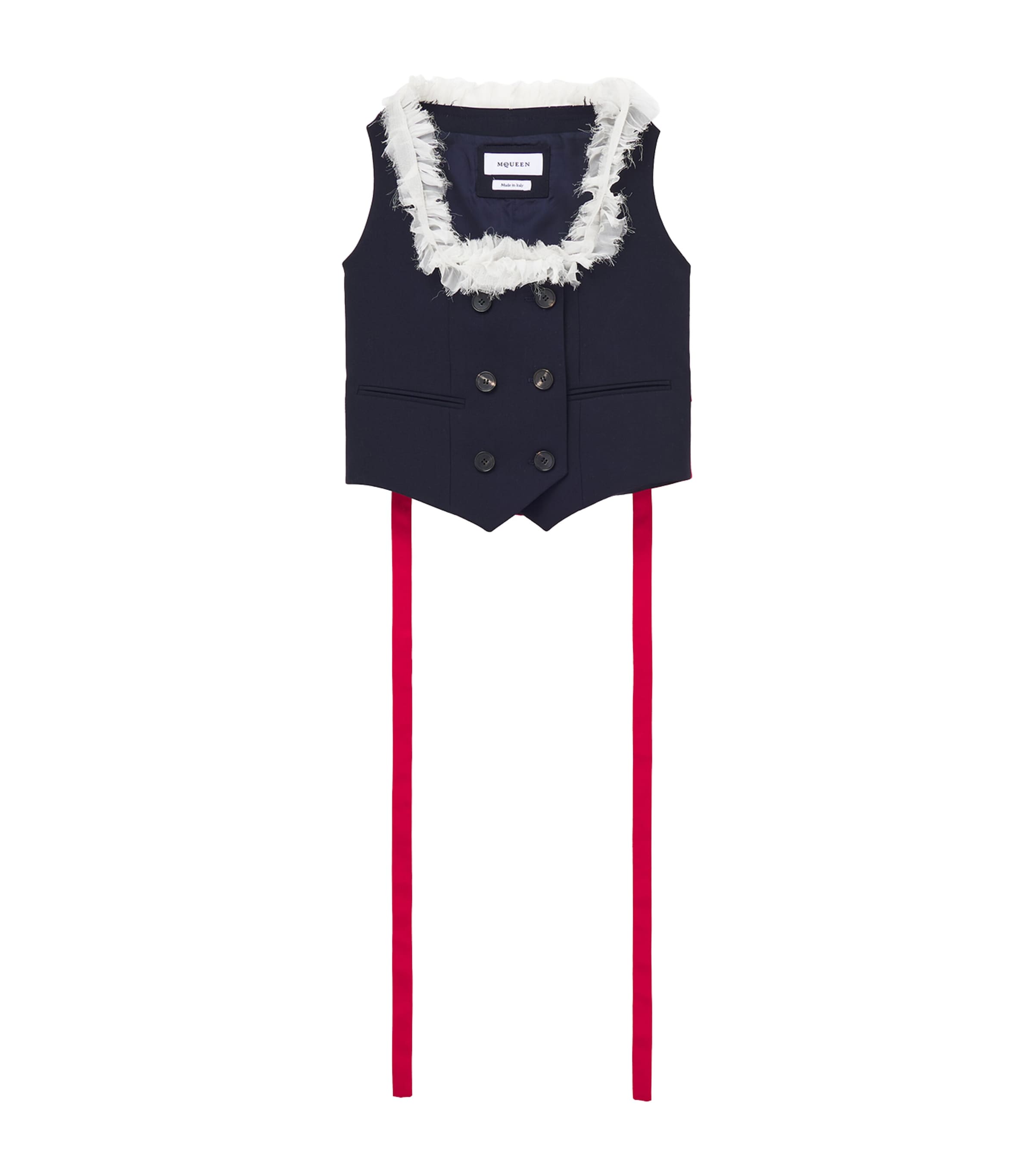 ALEXANDER MCQUEEN WOOL DOUBLE-BREASTED WAISTCOAT