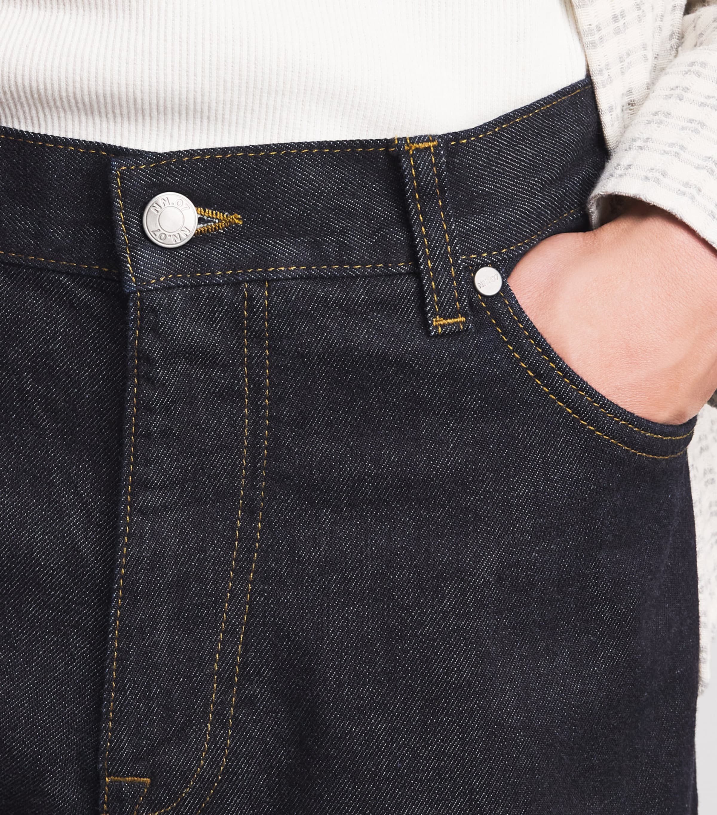 NN.07 Mens Otis Relaxed Jeans Raw Indigo Image 3