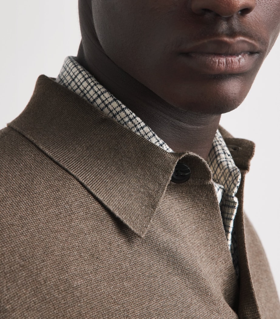 Vince Mens Milano-Knit Overshirt Lt H Tarmac Image 3