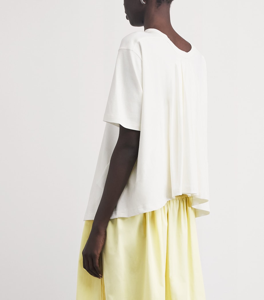Jacquemus Womens Cotton-Silk Logo Tovalo T-Shirt White Image 5