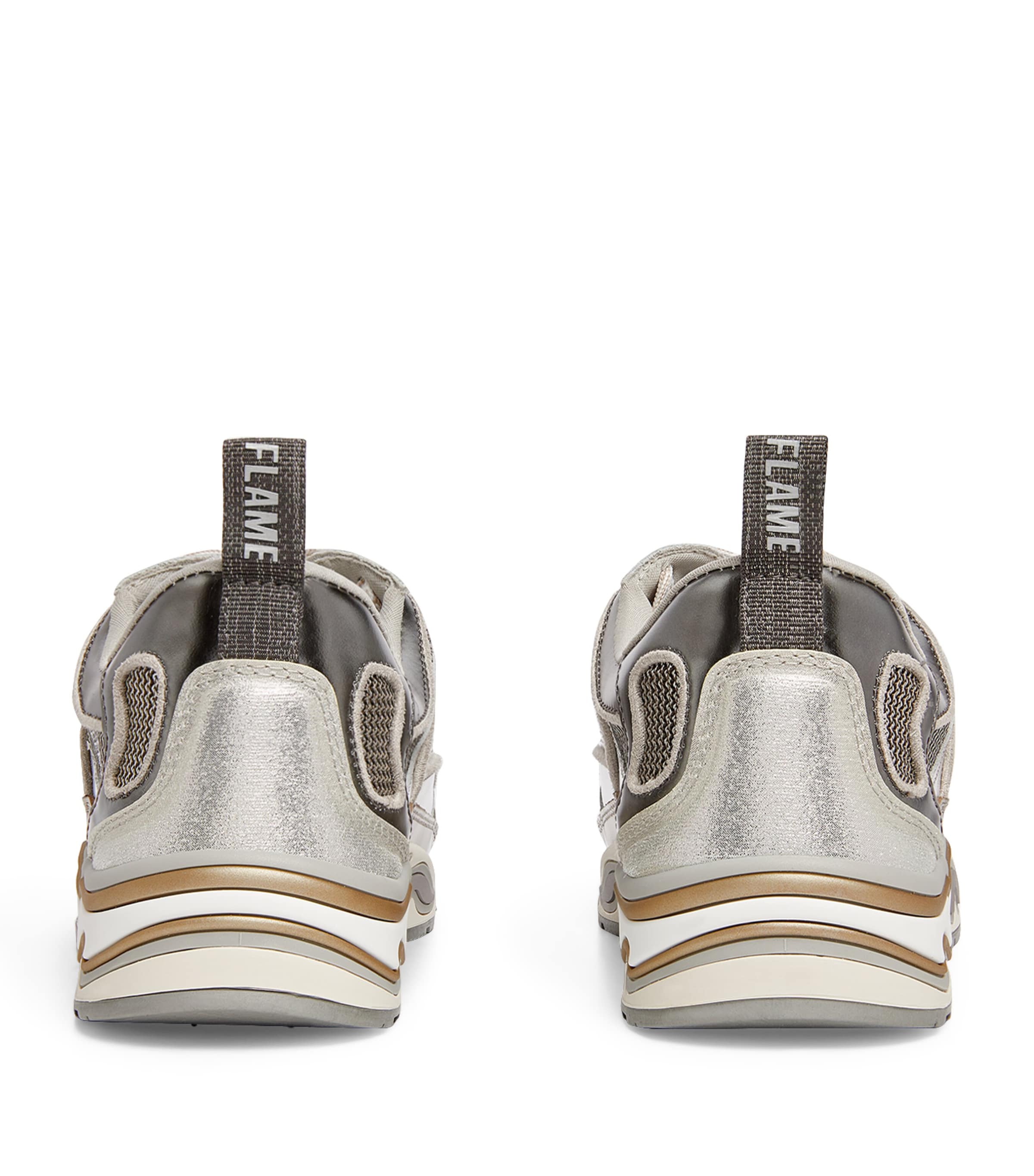 Flame Sneakers SILVER Image 3