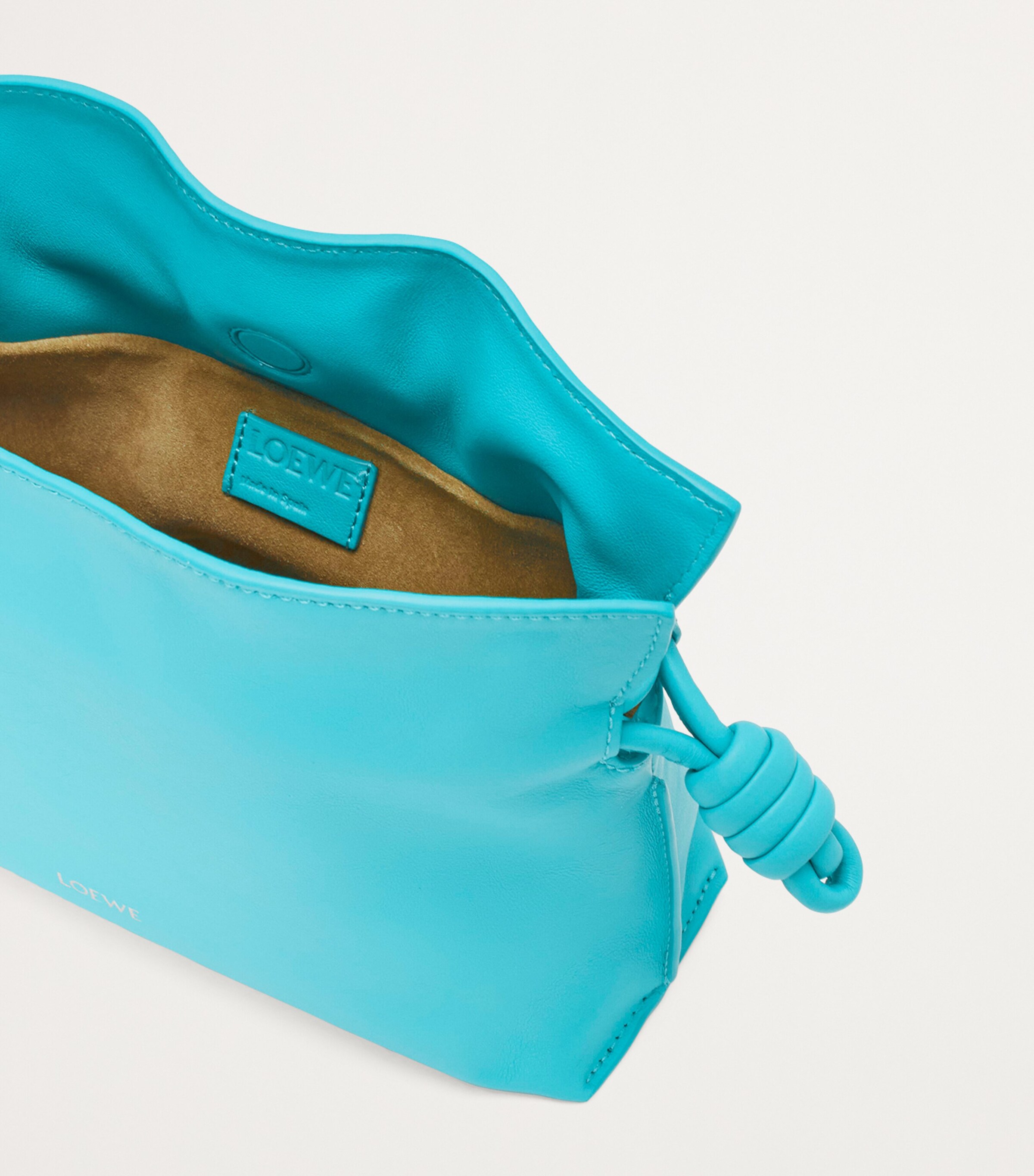 LOEWE Turquoise Mini Leather Flamenco Purse | Harrods UK