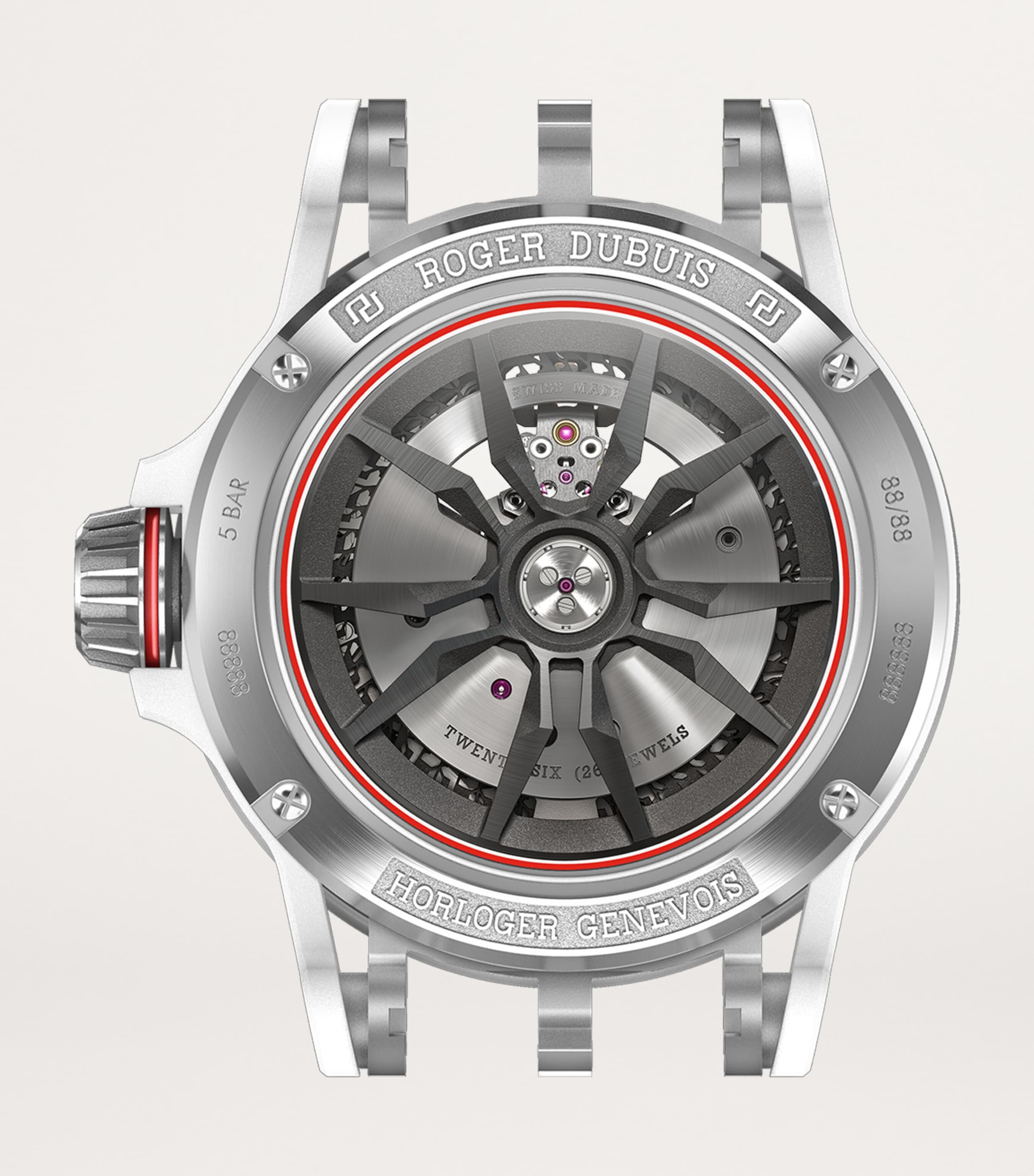 x Lamborghini Titanium Excalibur Spider Monobalancier Huracán Watch 45mm GREY Image 2