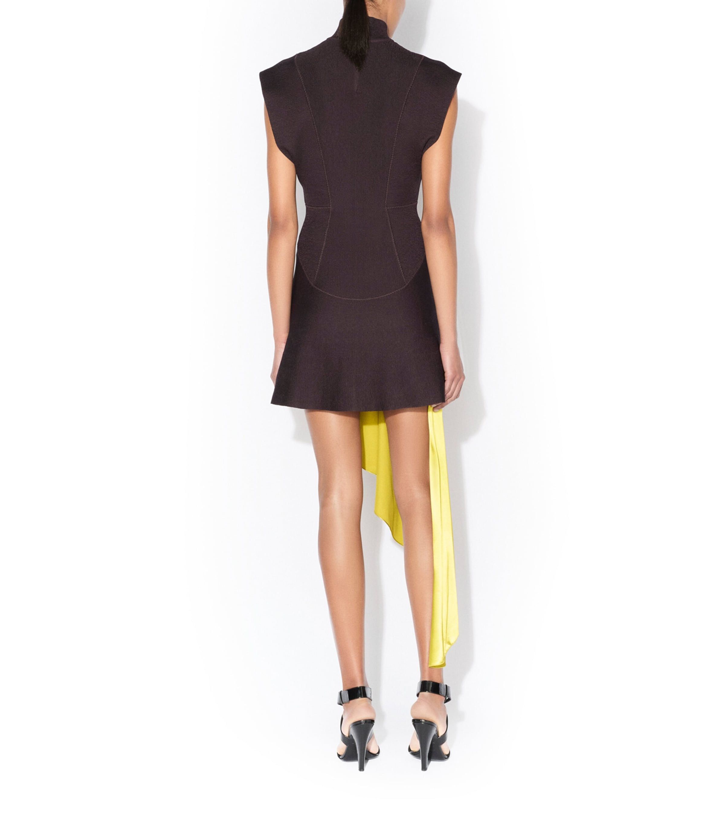 Alaïa Womens Asymmetric Pointed Skirt Lime Image 3