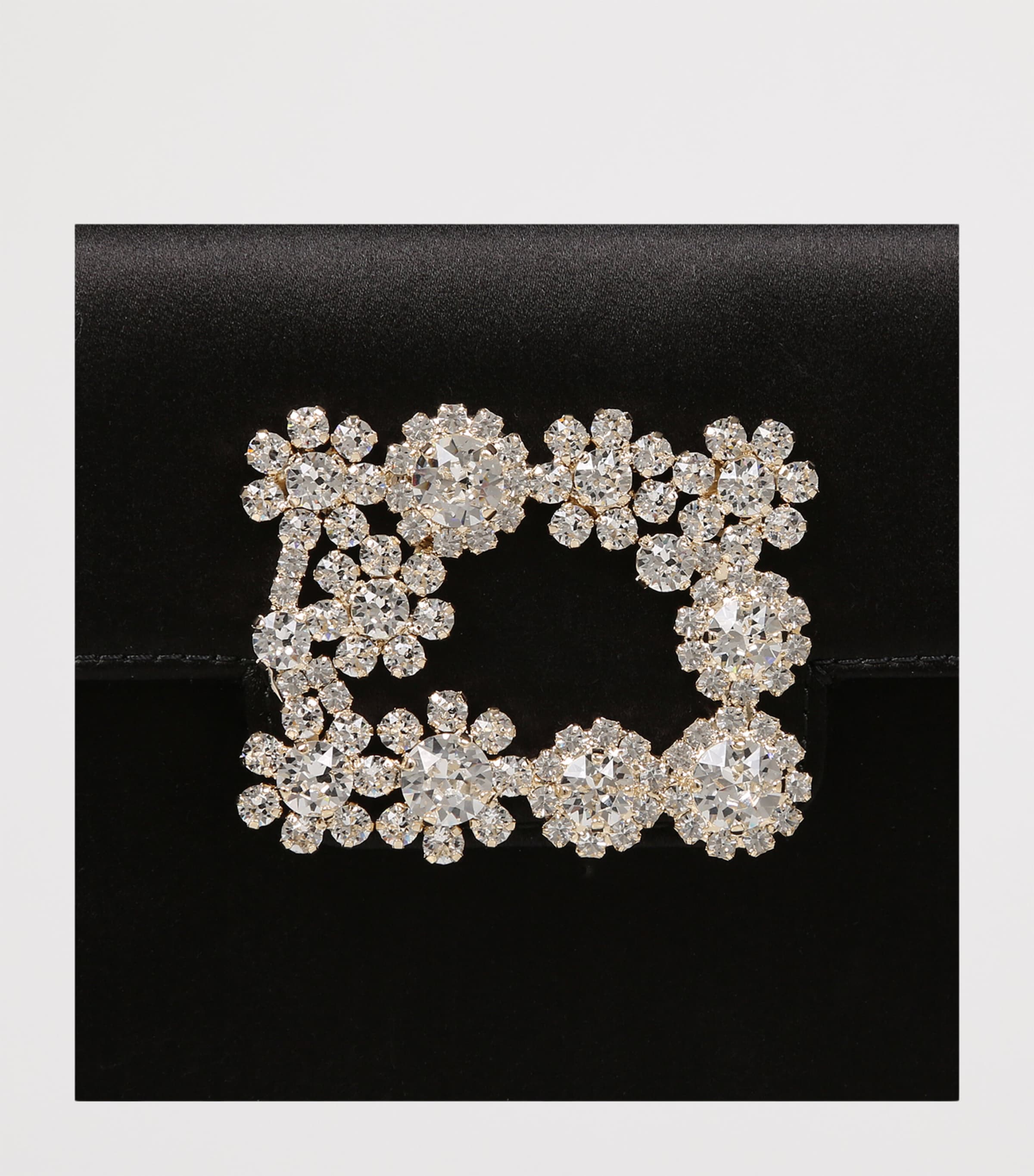 Satin Efflorescence Envelope Clutch Bag BLK/OTHER Image 3