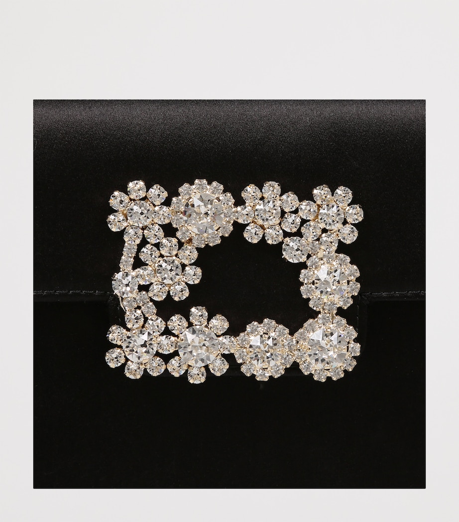 Satin Efflorescence Envelope Clutch Bag BLK/OTHER Image 3