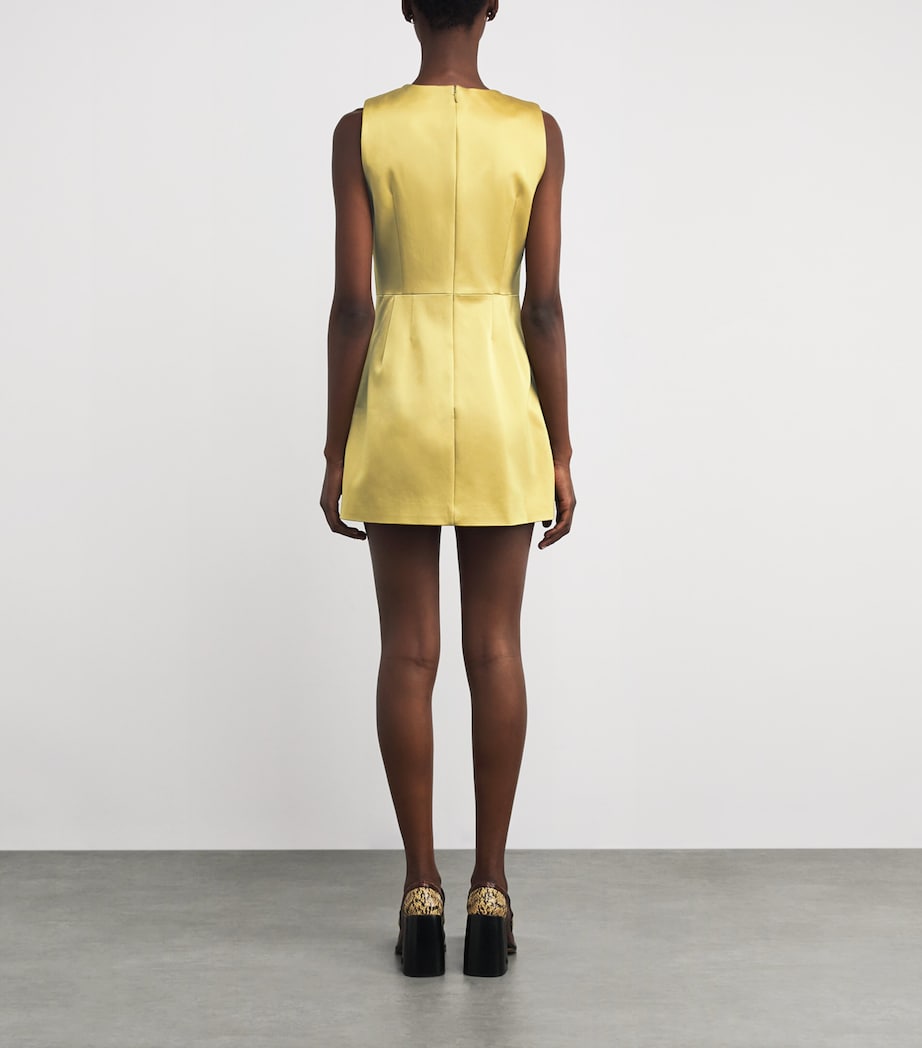 Satin Garden Mini Dress TURMERIC Image 3