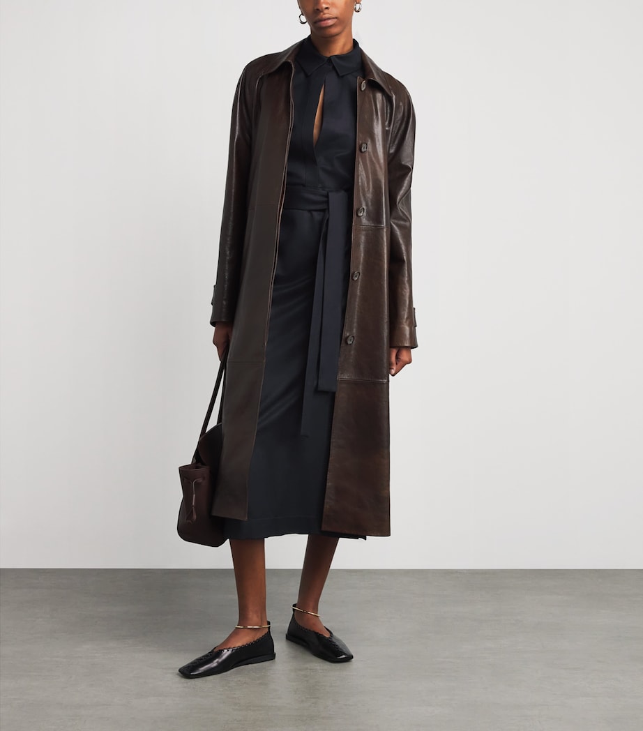 Wool Francesca Midi Shirt Dress 0350 - NAVY BLUE Image 2