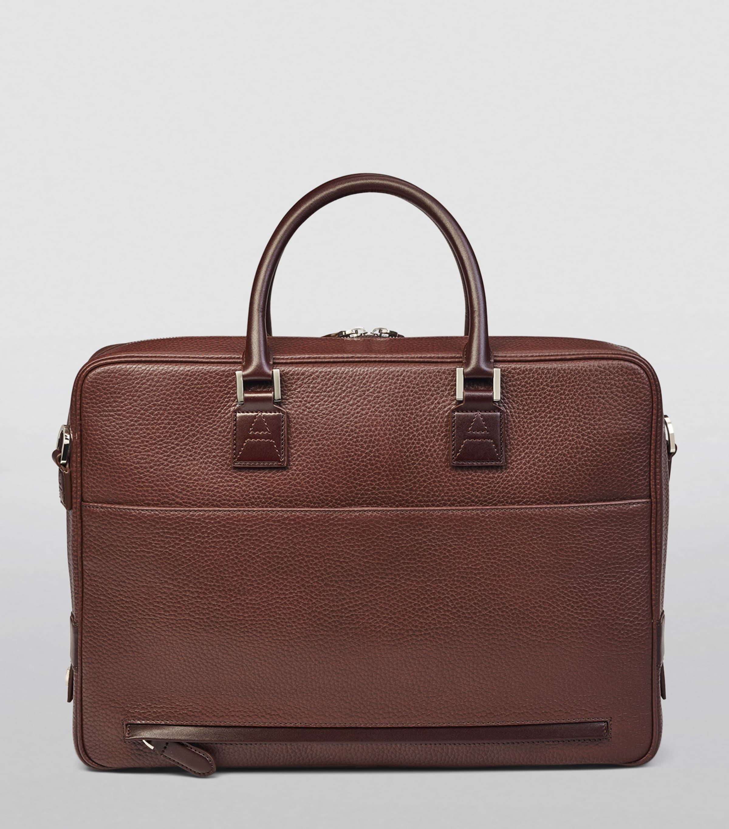 Leather Mount Street Briefcase Bag TOBACCO Image 3