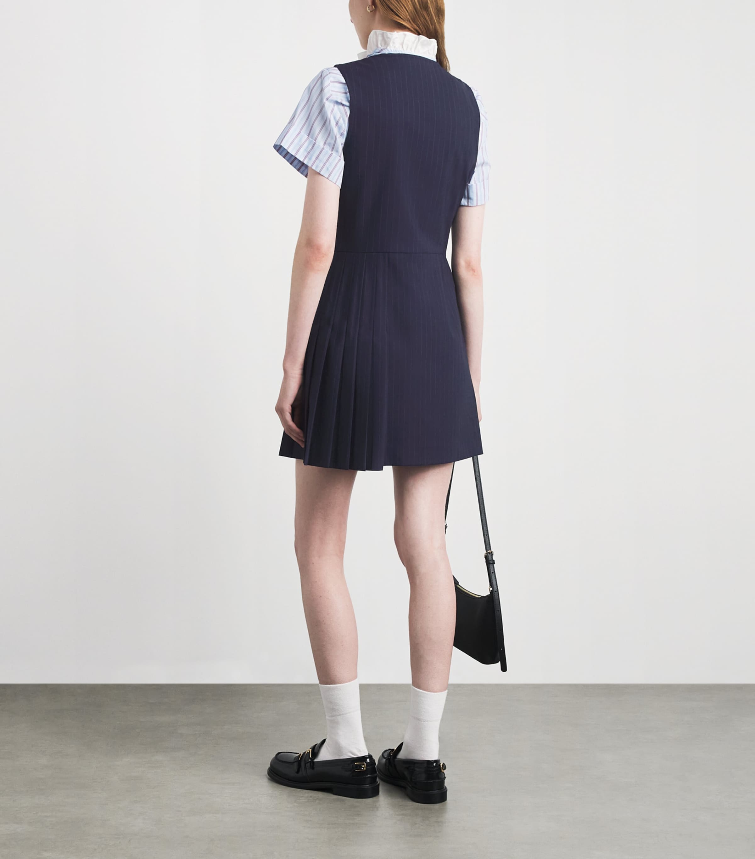 Claudie Pierlot Womens Wool-Blend Stripe Mini Dress Dual Color Image 4