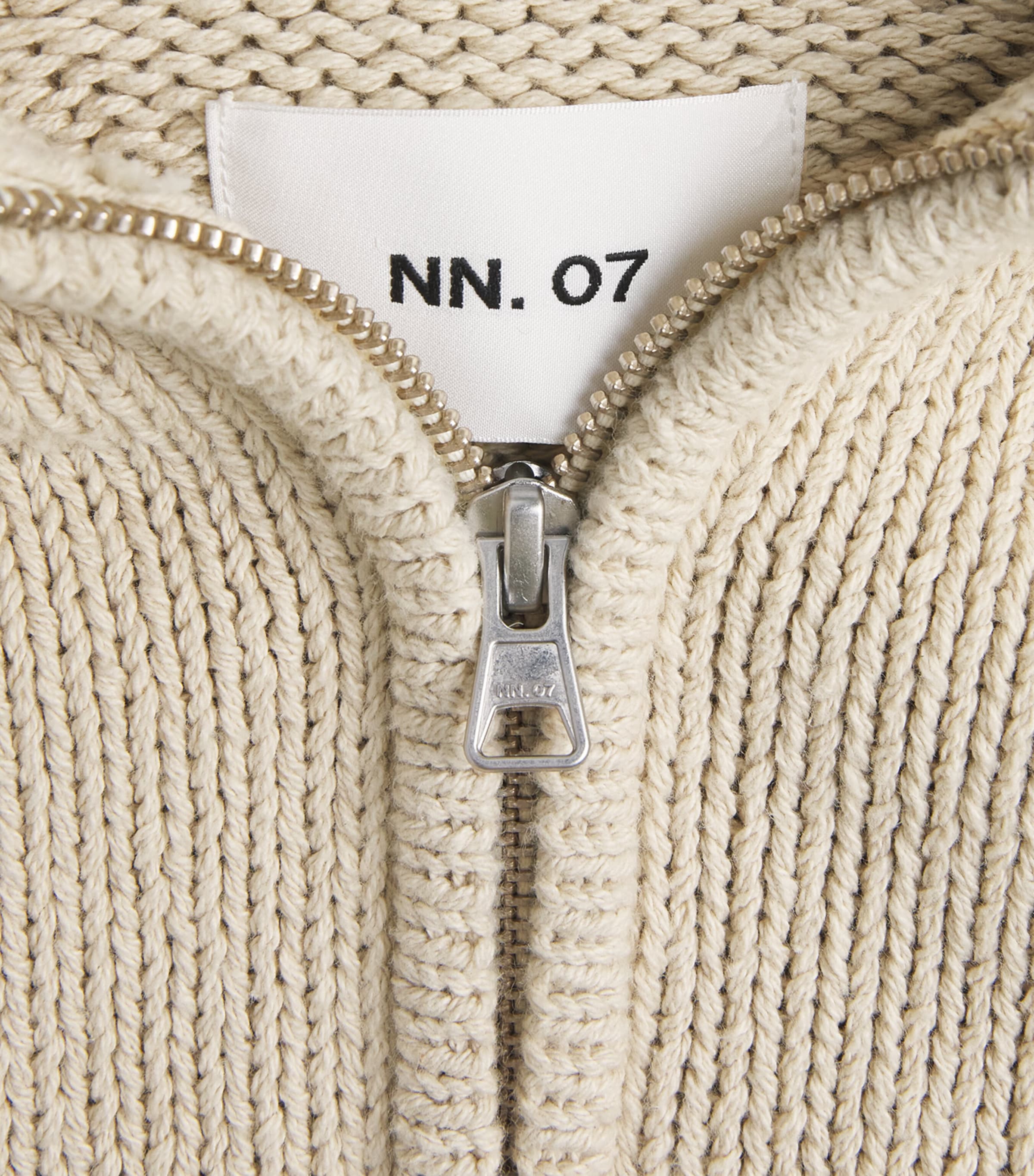 Cotton Half-Zip Sweater ECRU Image 5