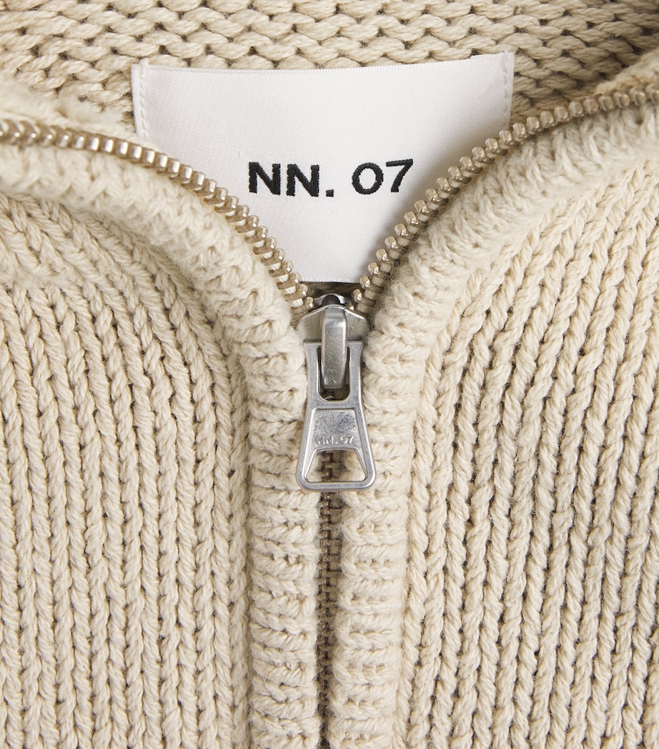 Cotton Half-Zip Sweater ECRU Image 5