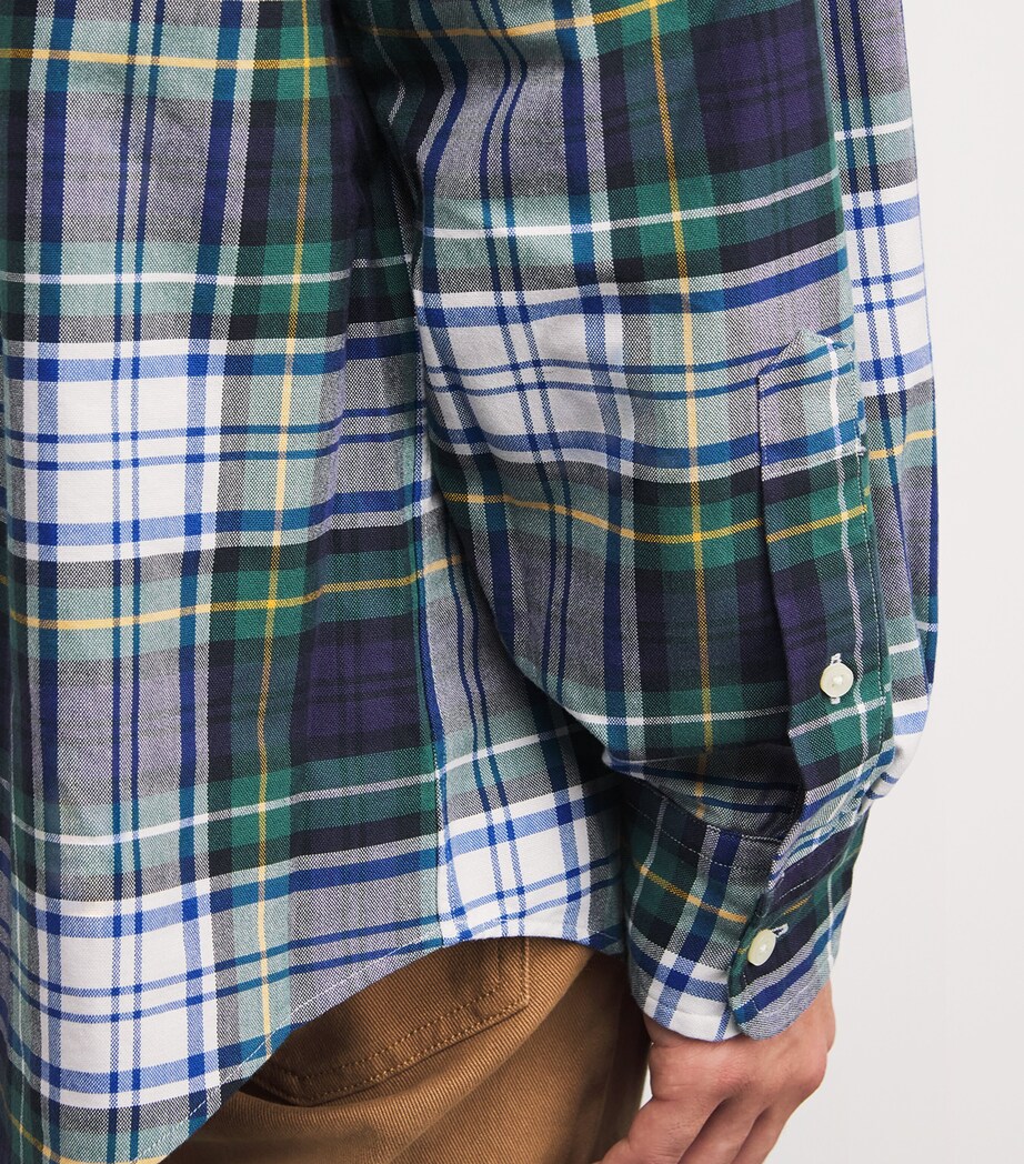 Cotton Check Oxford Shirt WHITE Image 6