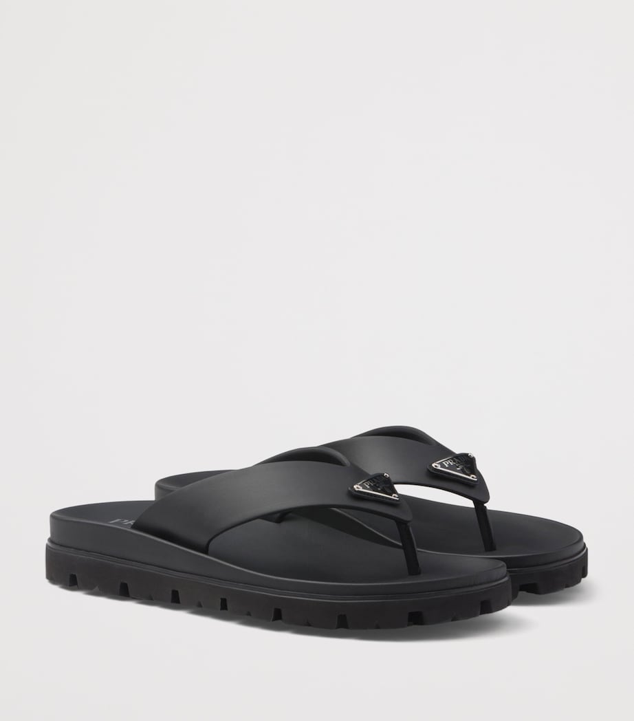 Rubber Logo Thong Sandals F0002 Image 2