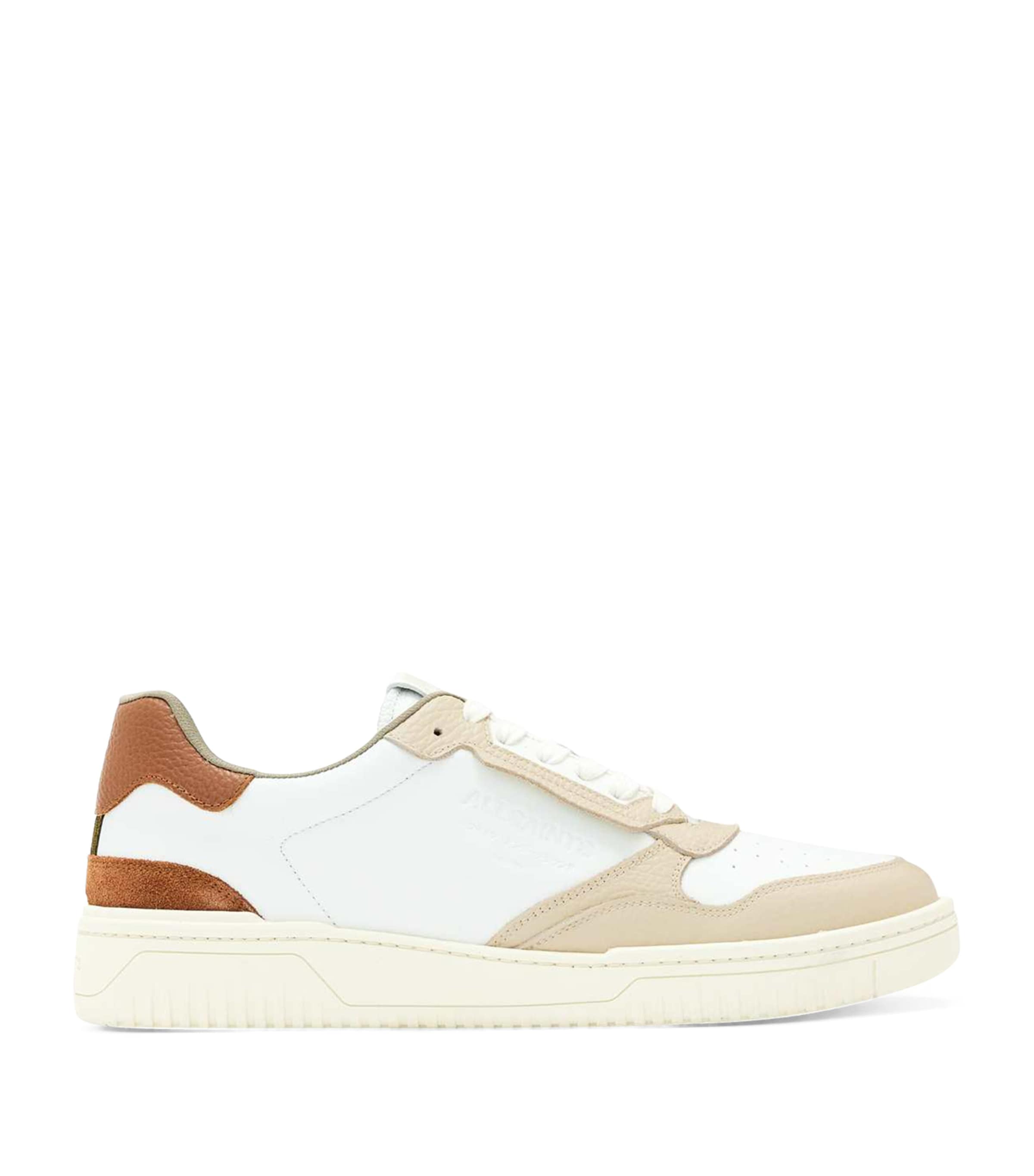 AllSaints Leather-Suede Regan Sneakers White/yellow/brown Image 1