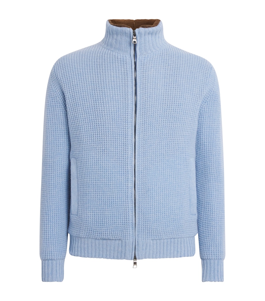 Cashmere-Mink Bomber Jacket A.13 SKY NATURALE Image 1