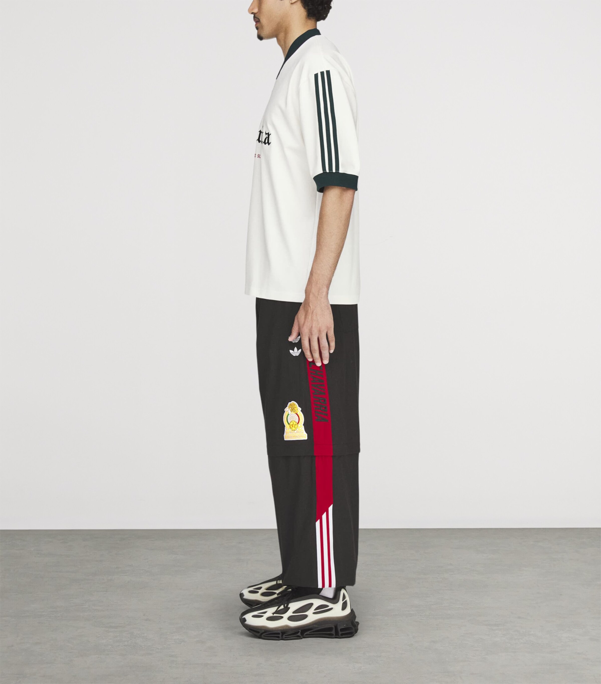 Willy Chavarria Mens x adidas Originals Soccer T-Shirt Off White Image 5