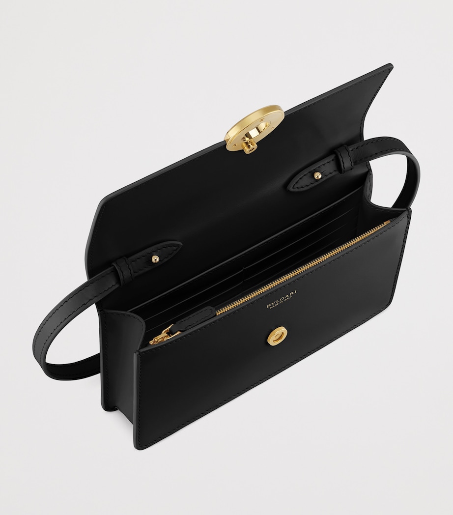 Leather Roma Clutch Bag BLACK Image 3