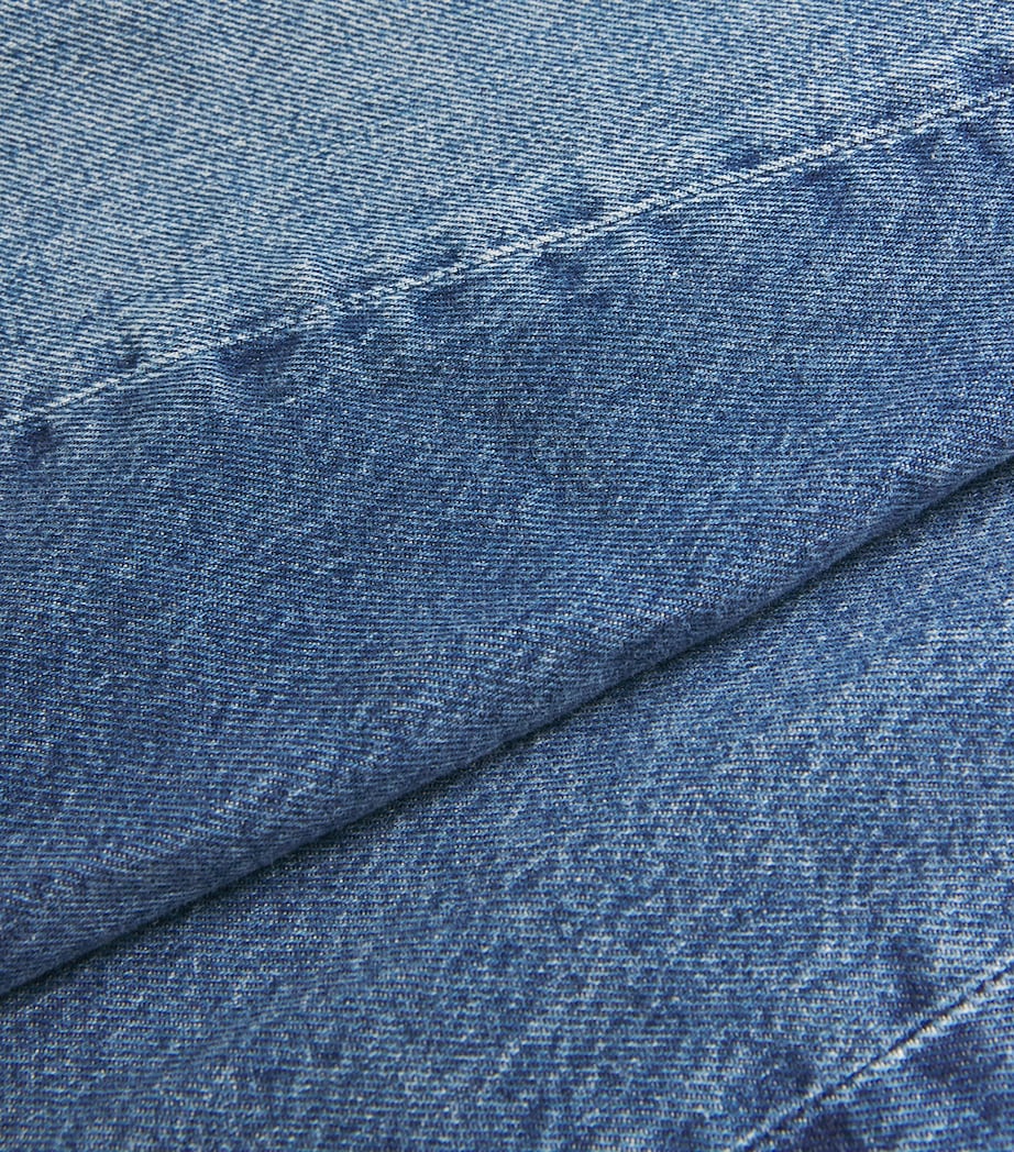 AGOLDE Womens Luna Barrel-Leg Jeans Split (combo Md Ind) Image 5