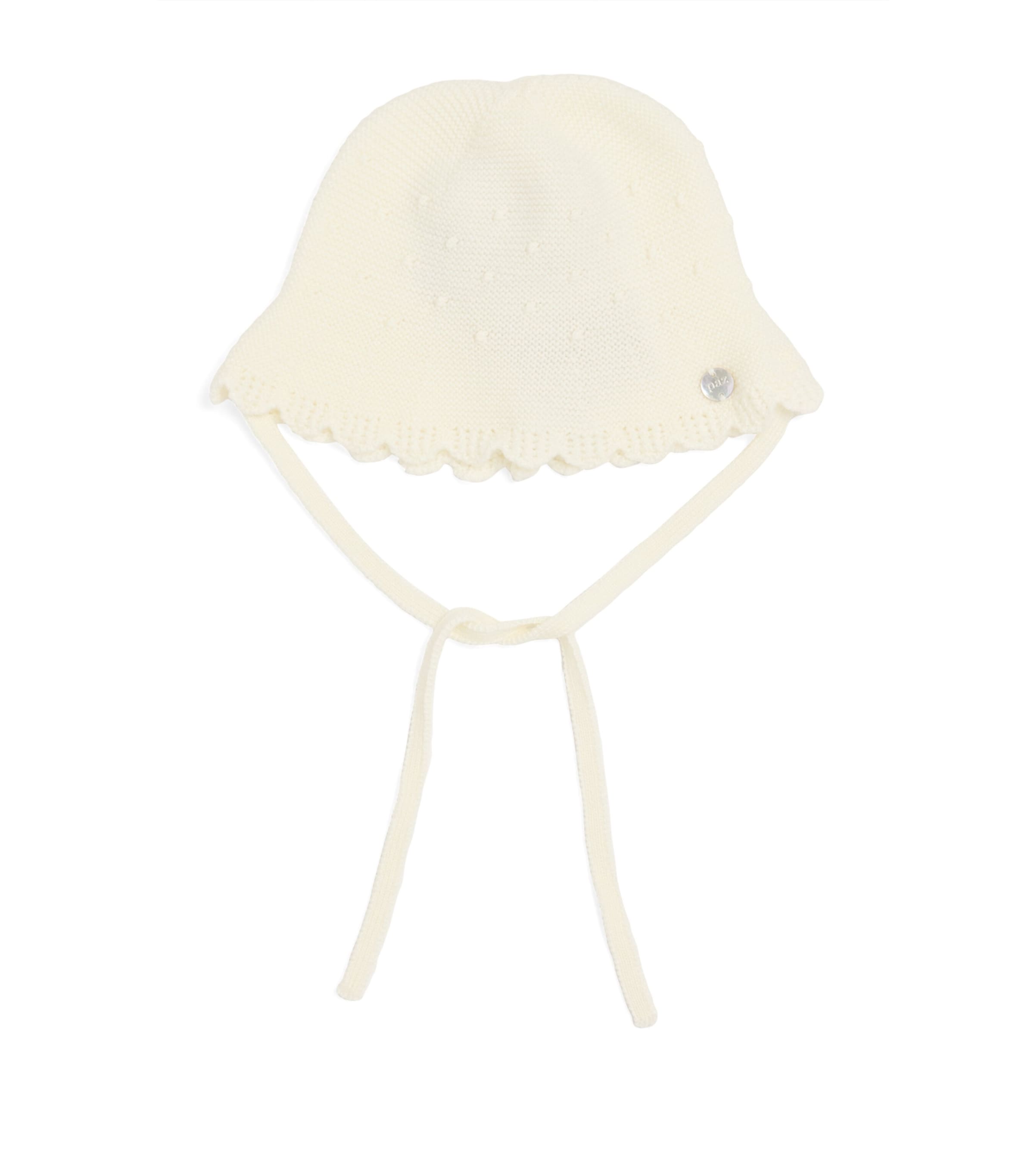 Paz Rodriguez Cotton Knit Bonnet (0-24 Months) Image 1