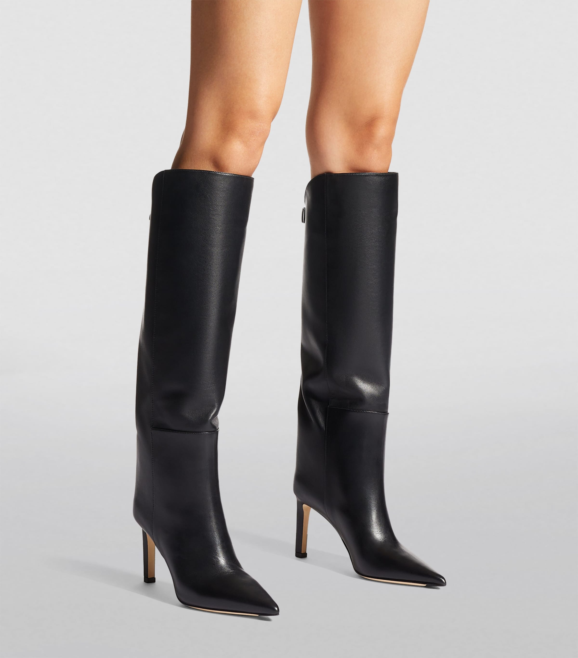 Jimmy Choo Alizze 85 Leather Knee High Boots Harrods US