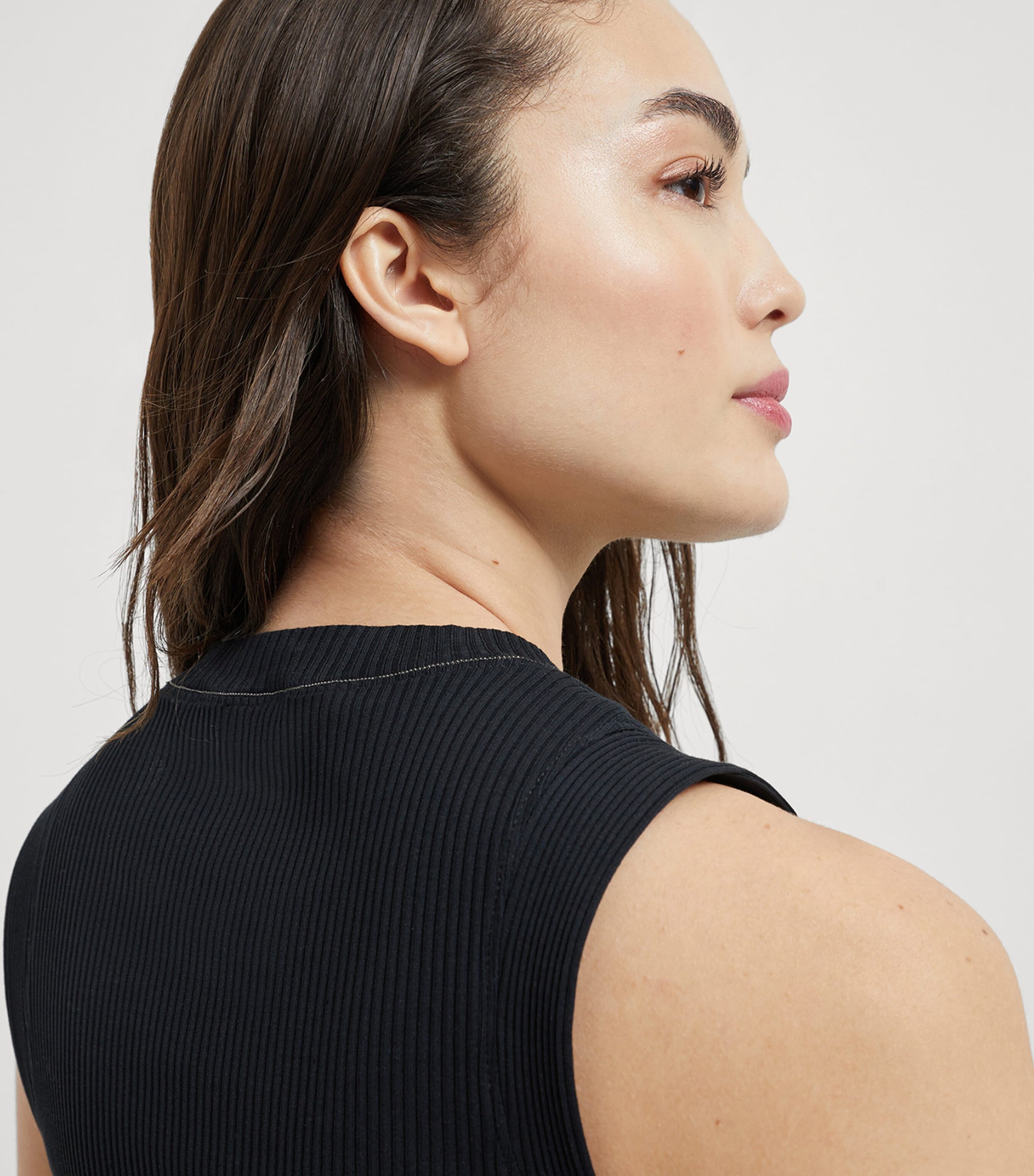 Cotton Ribbed Tank Top C101 Image 2