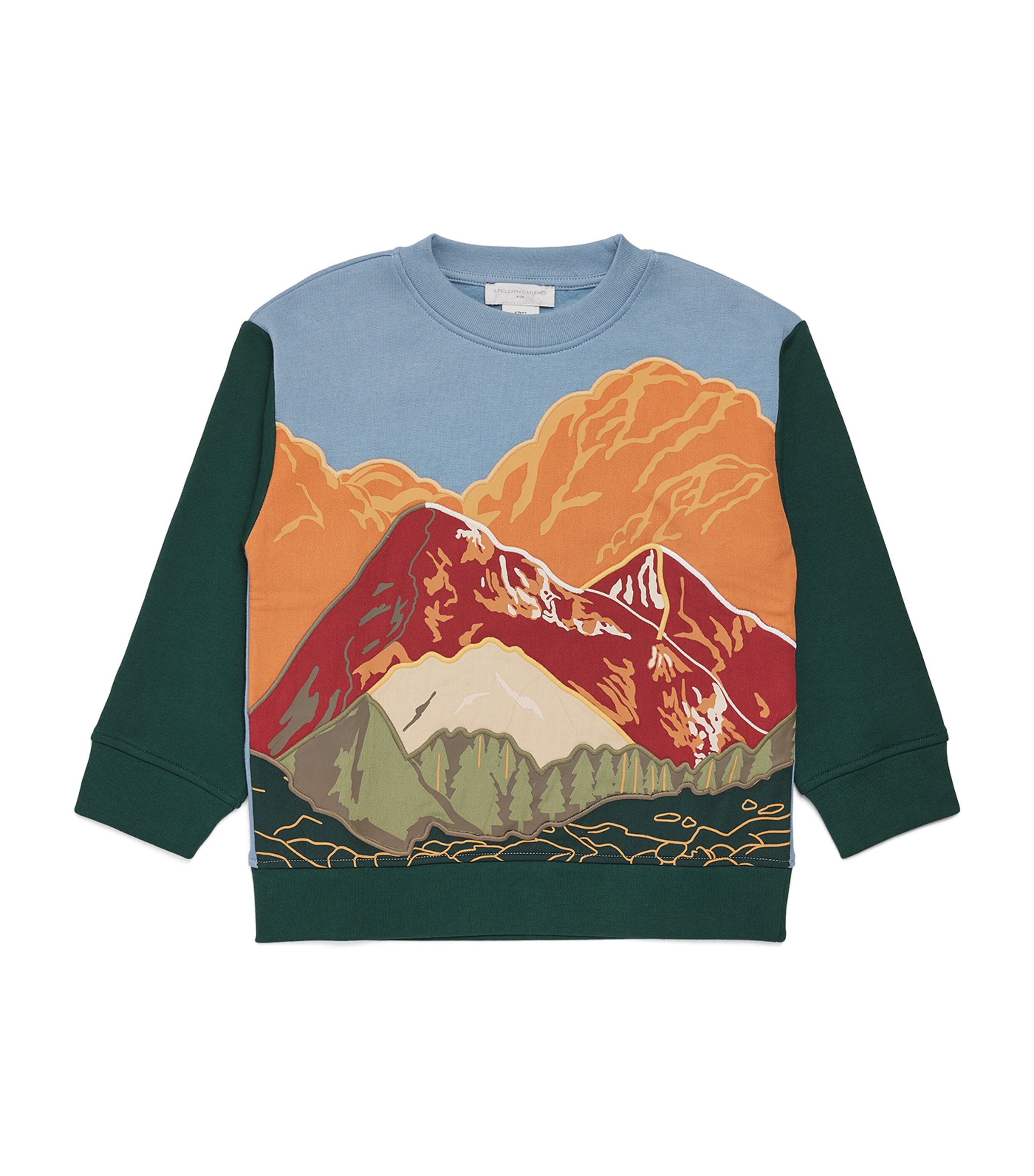Stella McCartney Kids Cotton Mountains Sweatshirt (2-14 Years) Colourful Image 1